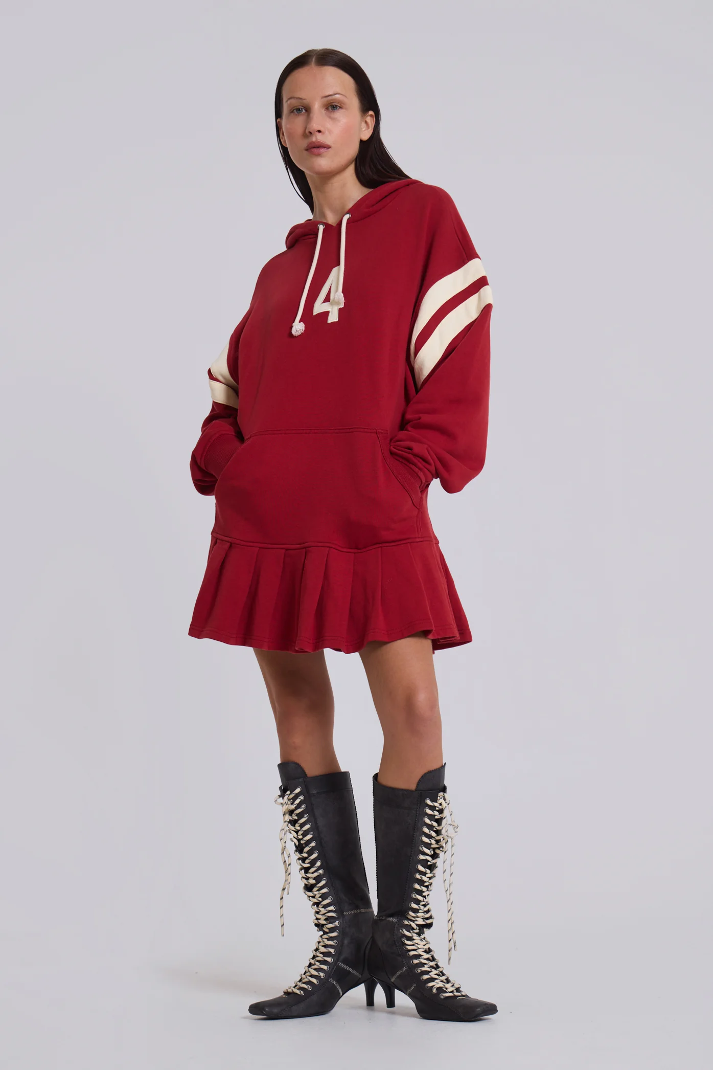 4 or Nothing Sweater Dress in Red - Image 5