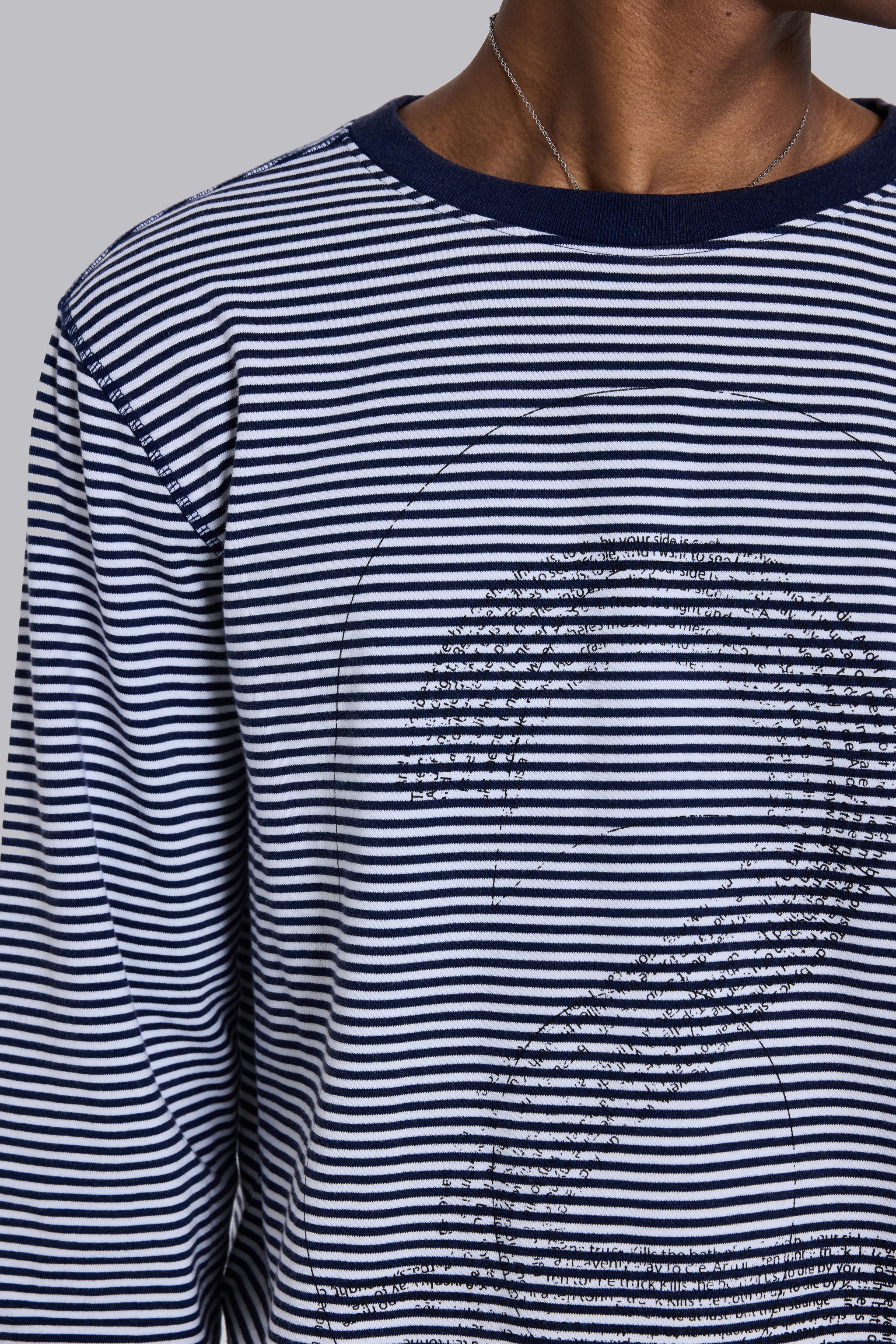 62 Stripe Navy Long-Sleeve Top - Image 7