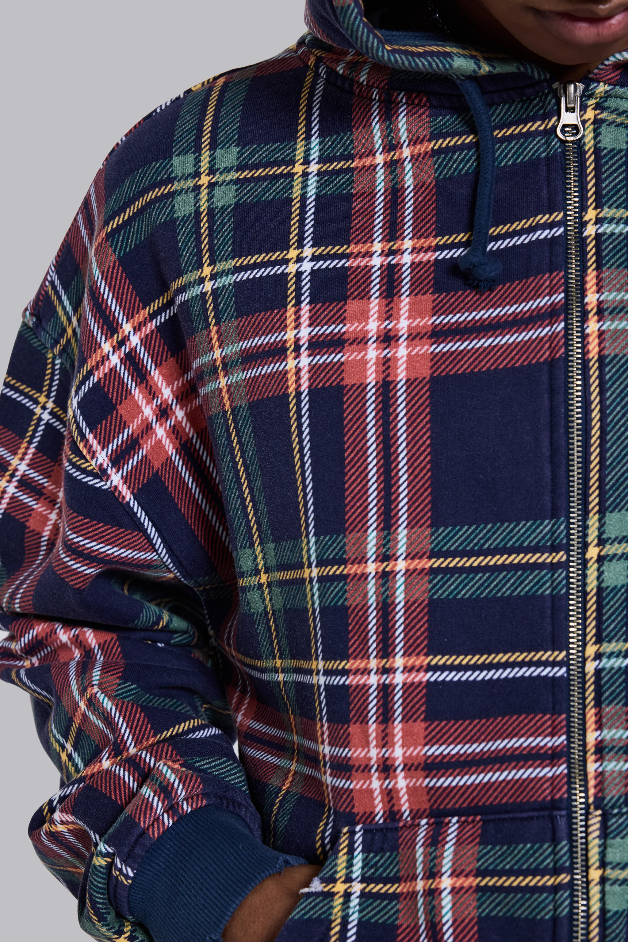 Adrenaline Checked Zip Hoodie - Image 10