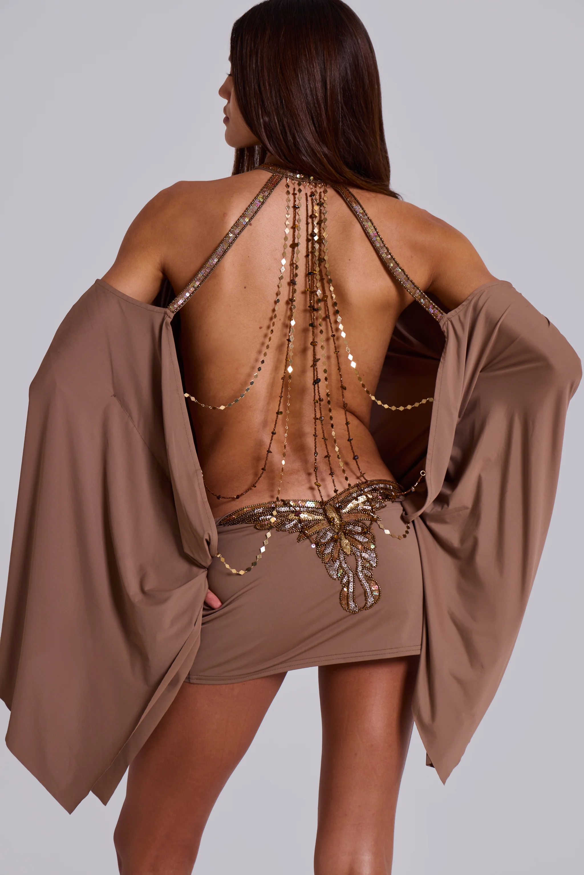Alula Embellished Butterfly Mini Dress - Image 7