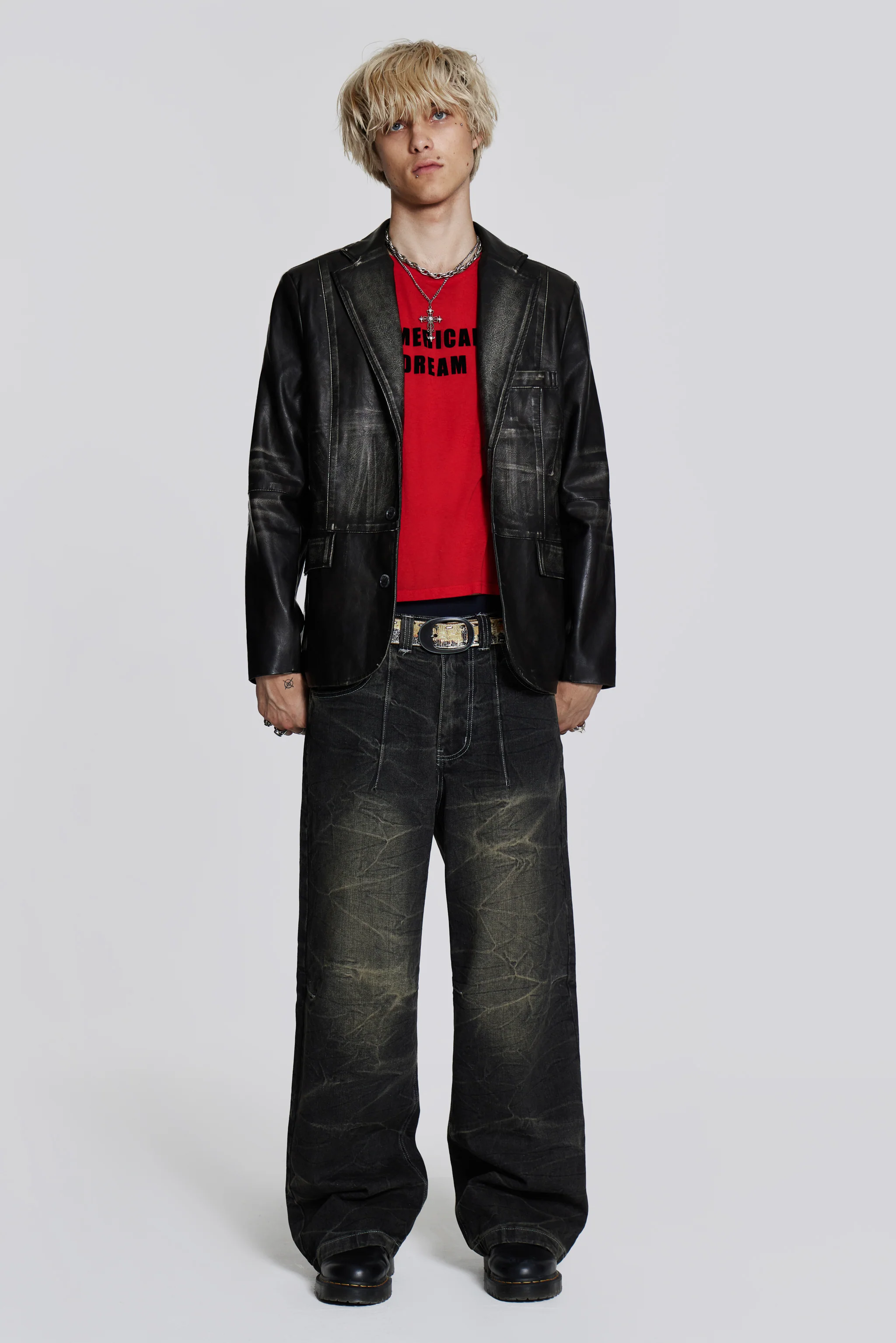 Ash Faux Leather Blazer - Image 2