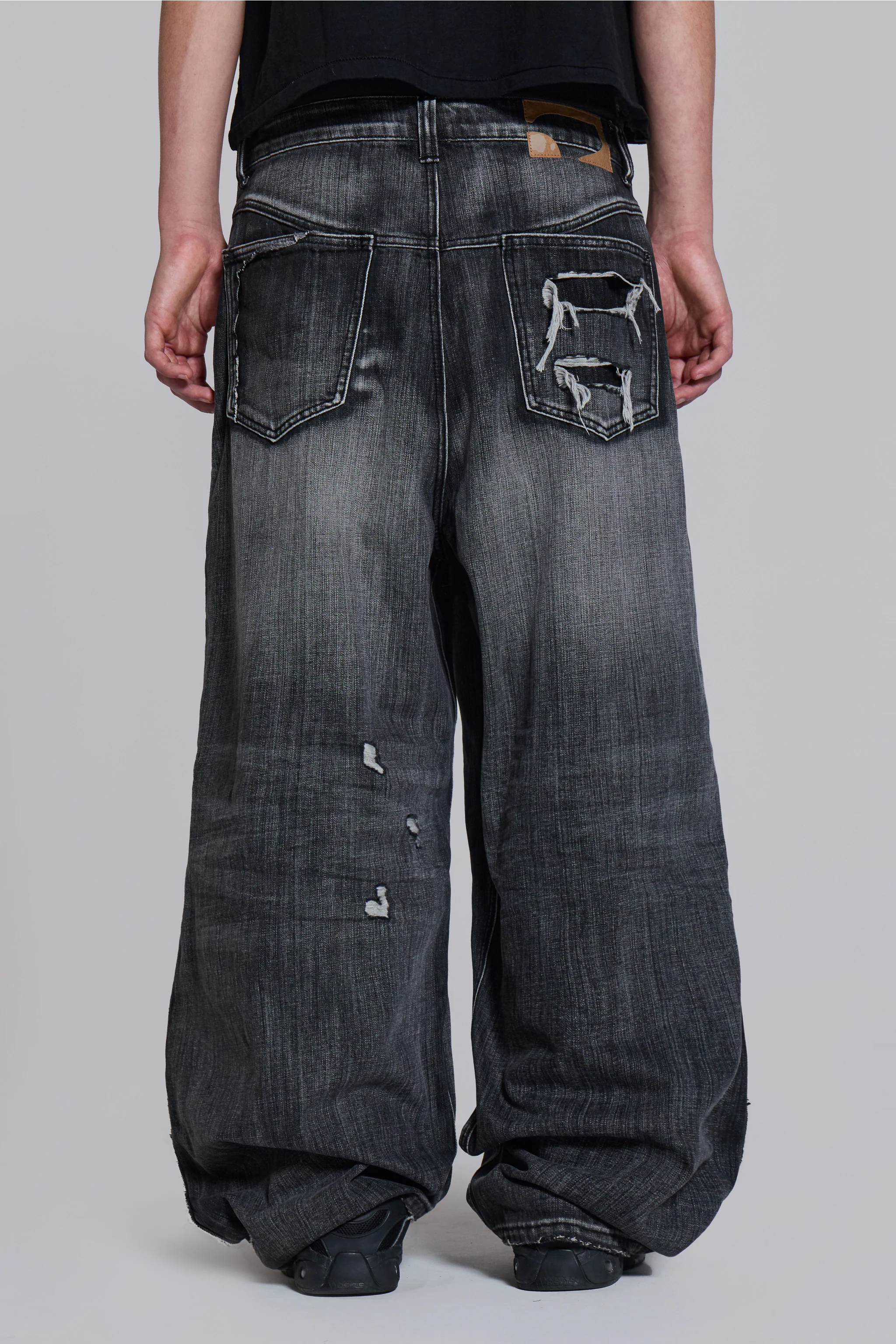 Black Eroded XL Colossus Jeans - Image 6