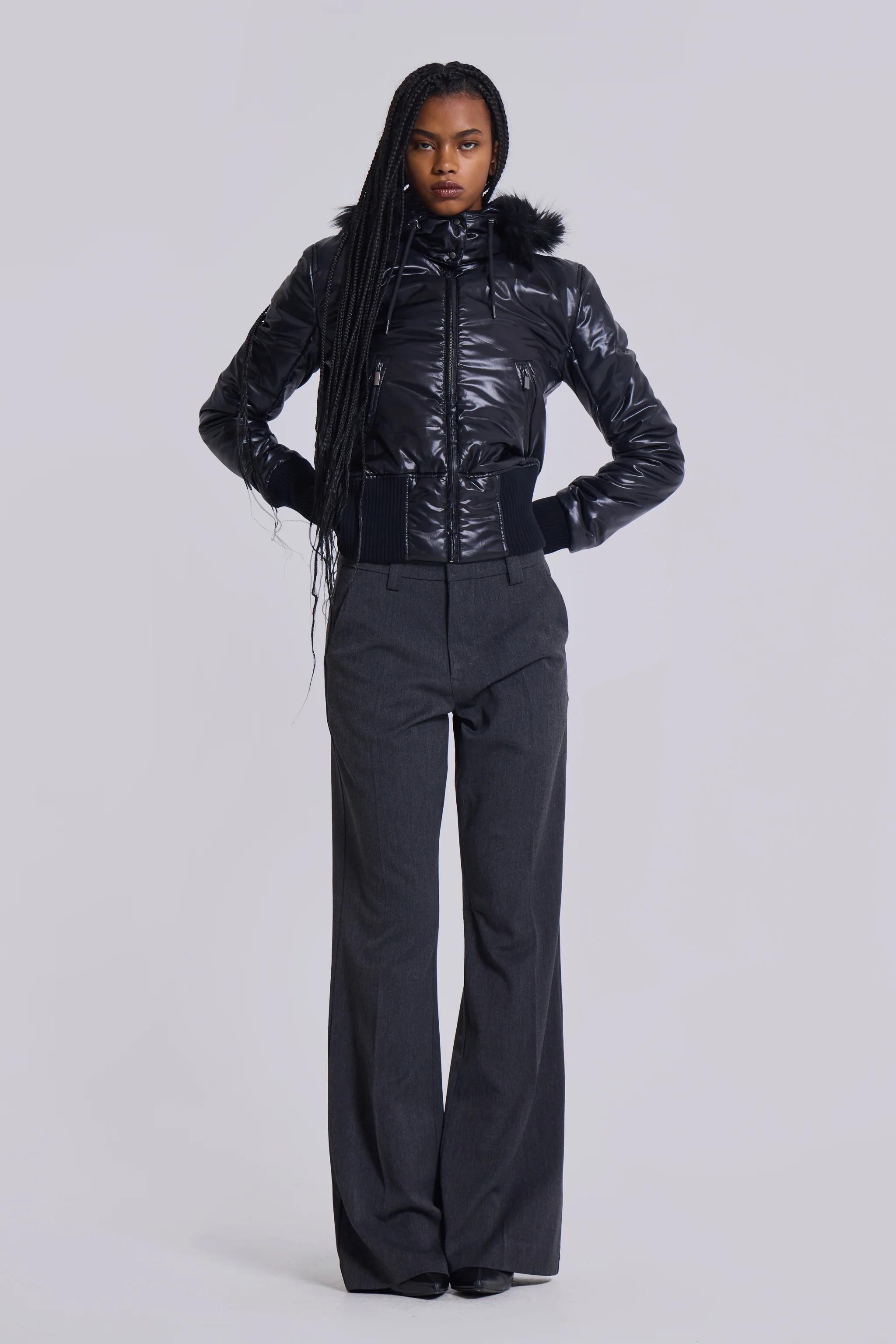 Black Mercury Puffer Jacket - Image 3