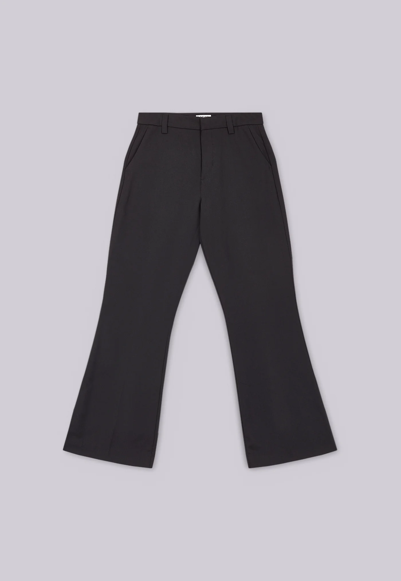 Black Stacked Bootcut Suit Pants - Image 2