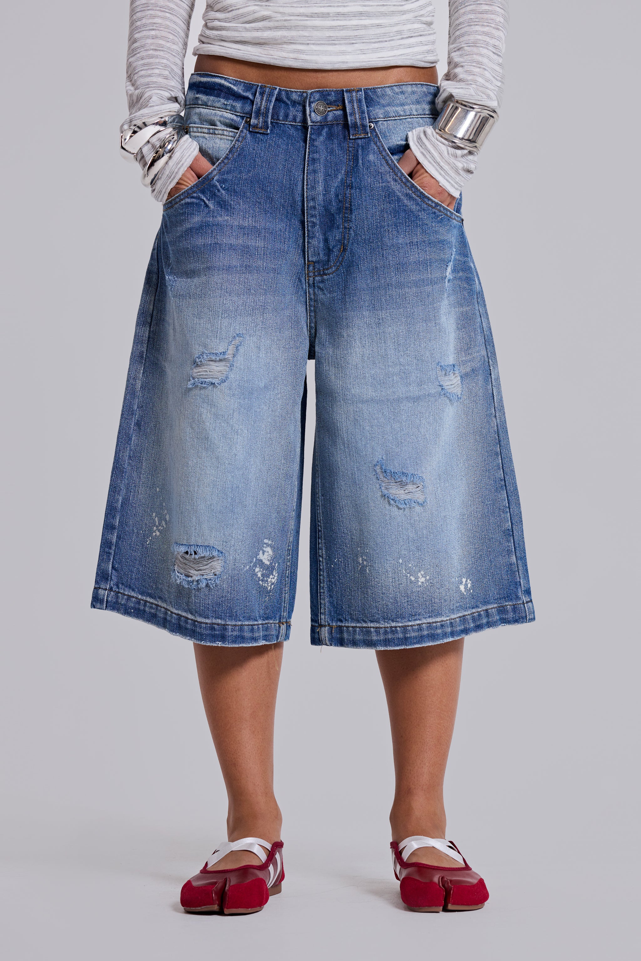 Bleached Colossus Jorts - Image 3