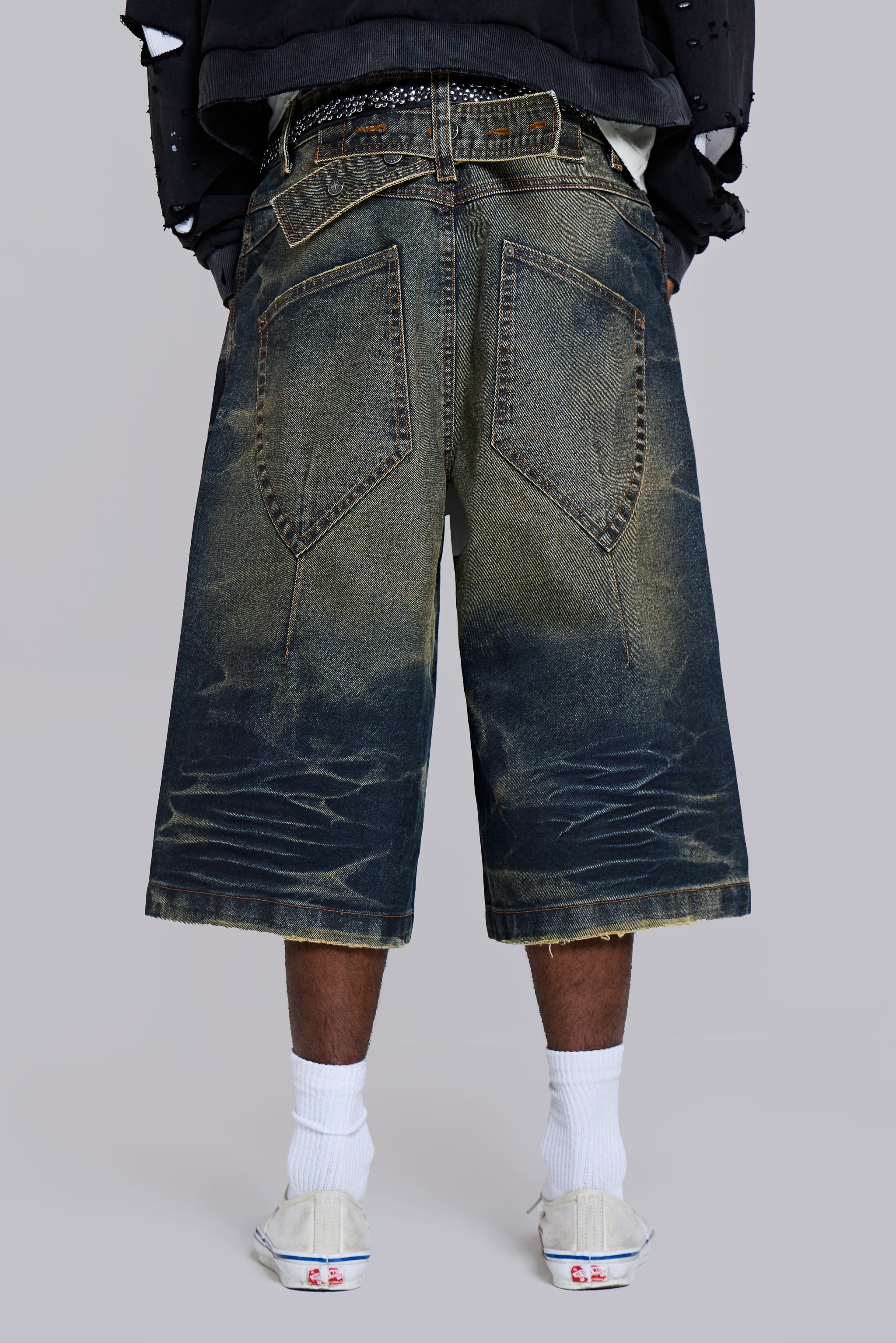 Blue Cinch Back Colossus Jorts