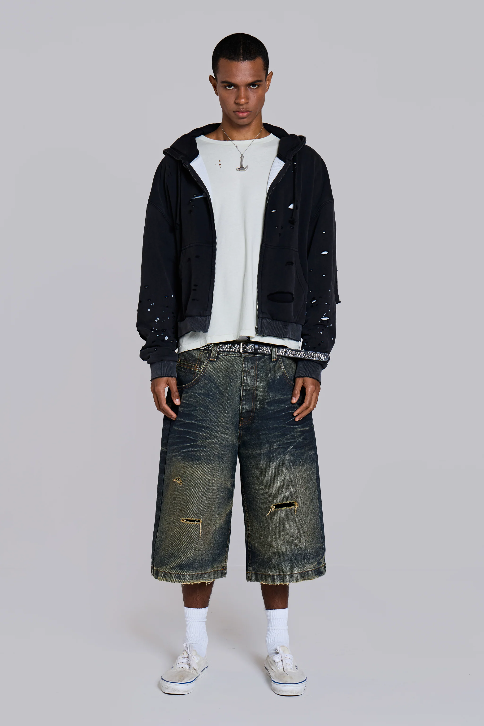 Blue Cinch Back Colossus Jorts - Image 2
