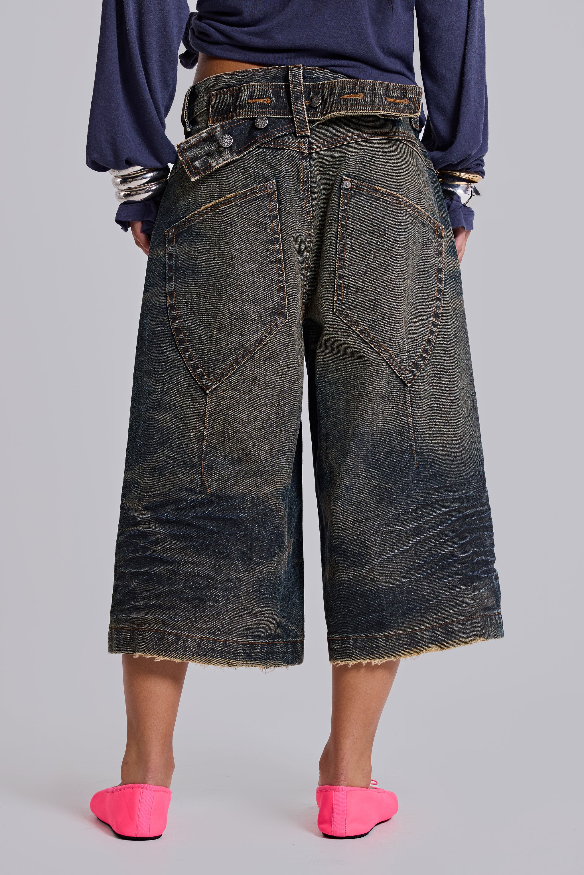 Blue Cinch Back Colossus Jorts - Image 4