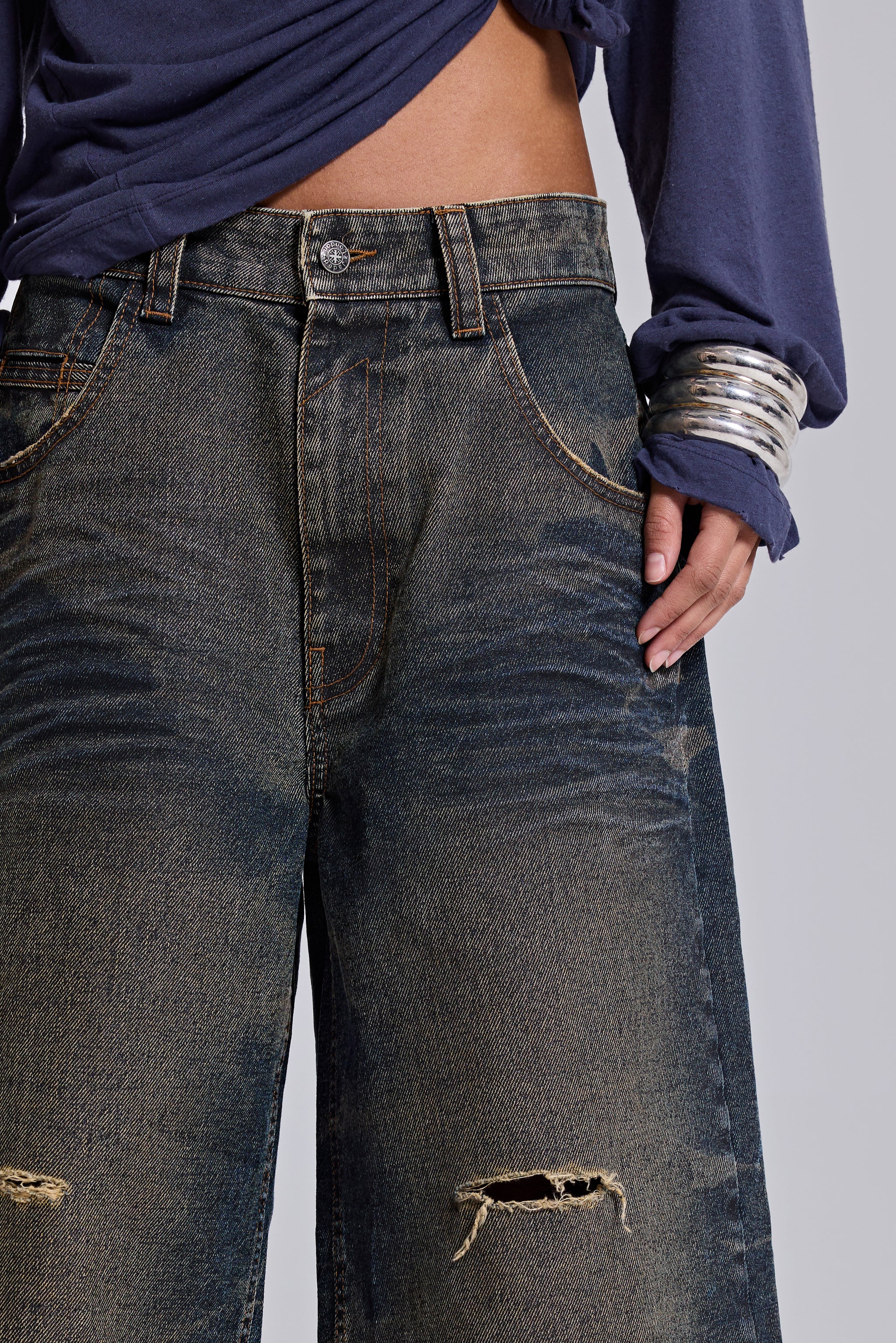Blue Cinch Back Colossus Jorts - Image 7