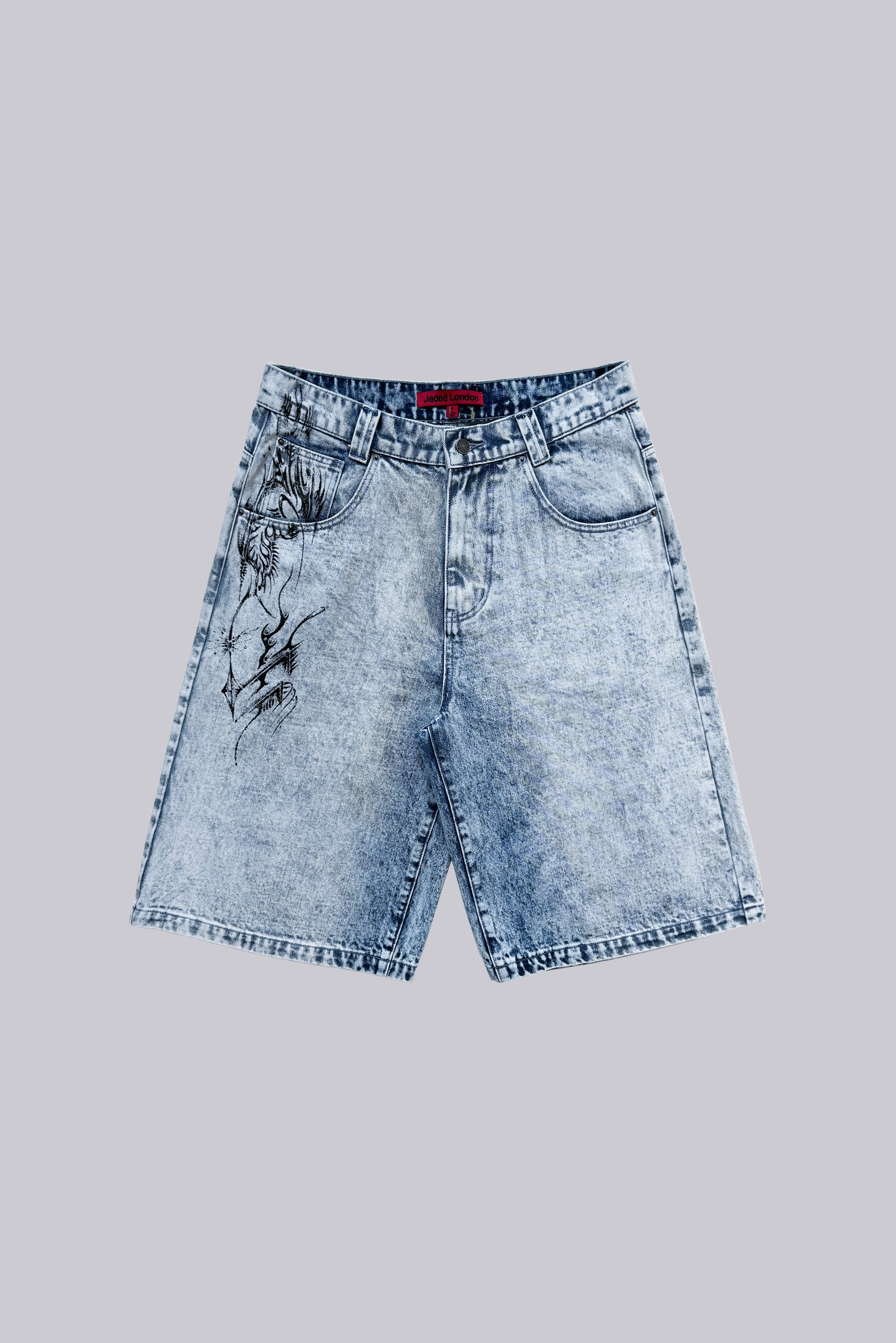 Blue Decal Jorts - Image 2