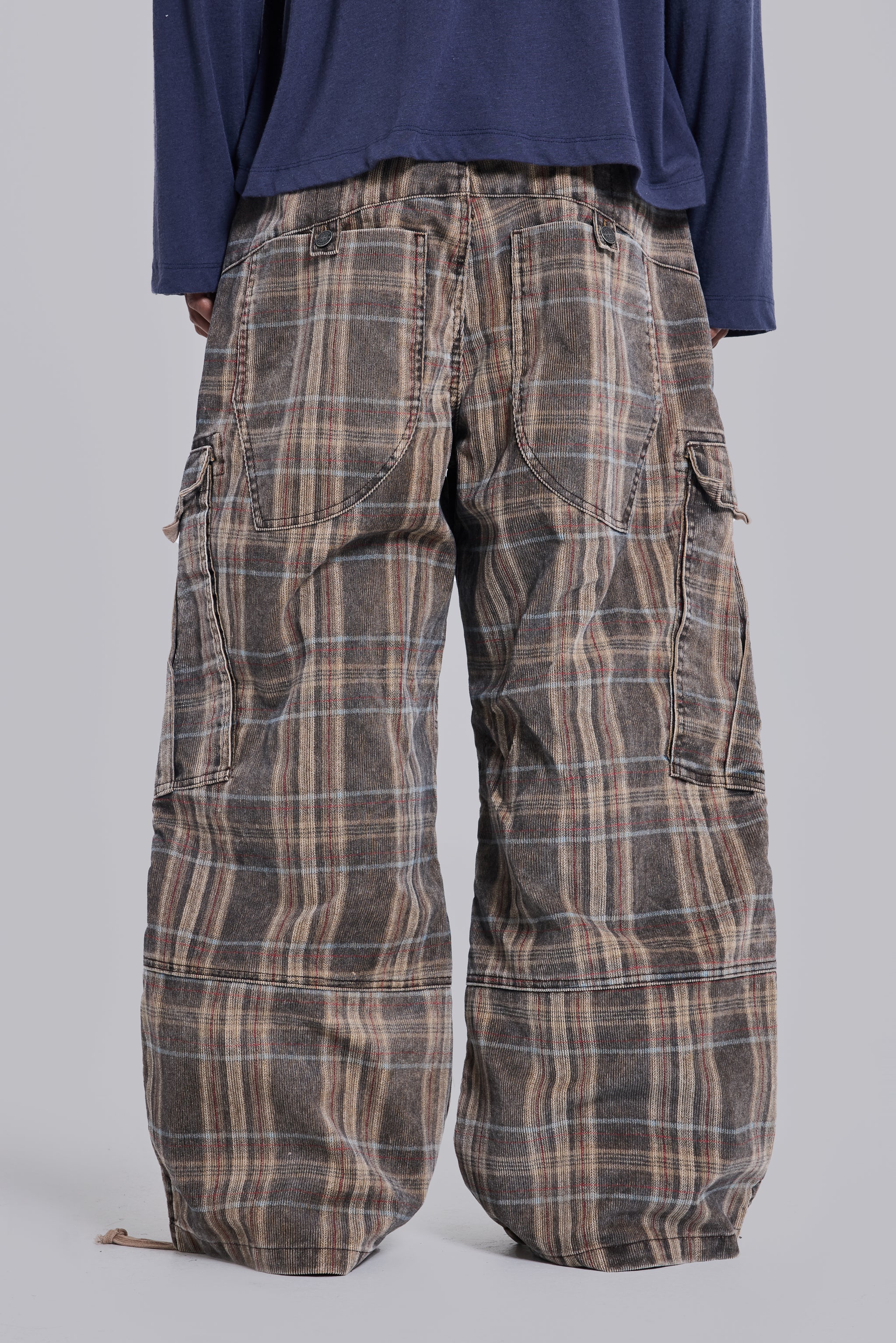 Brown Check Cadet Cargos - Image 5