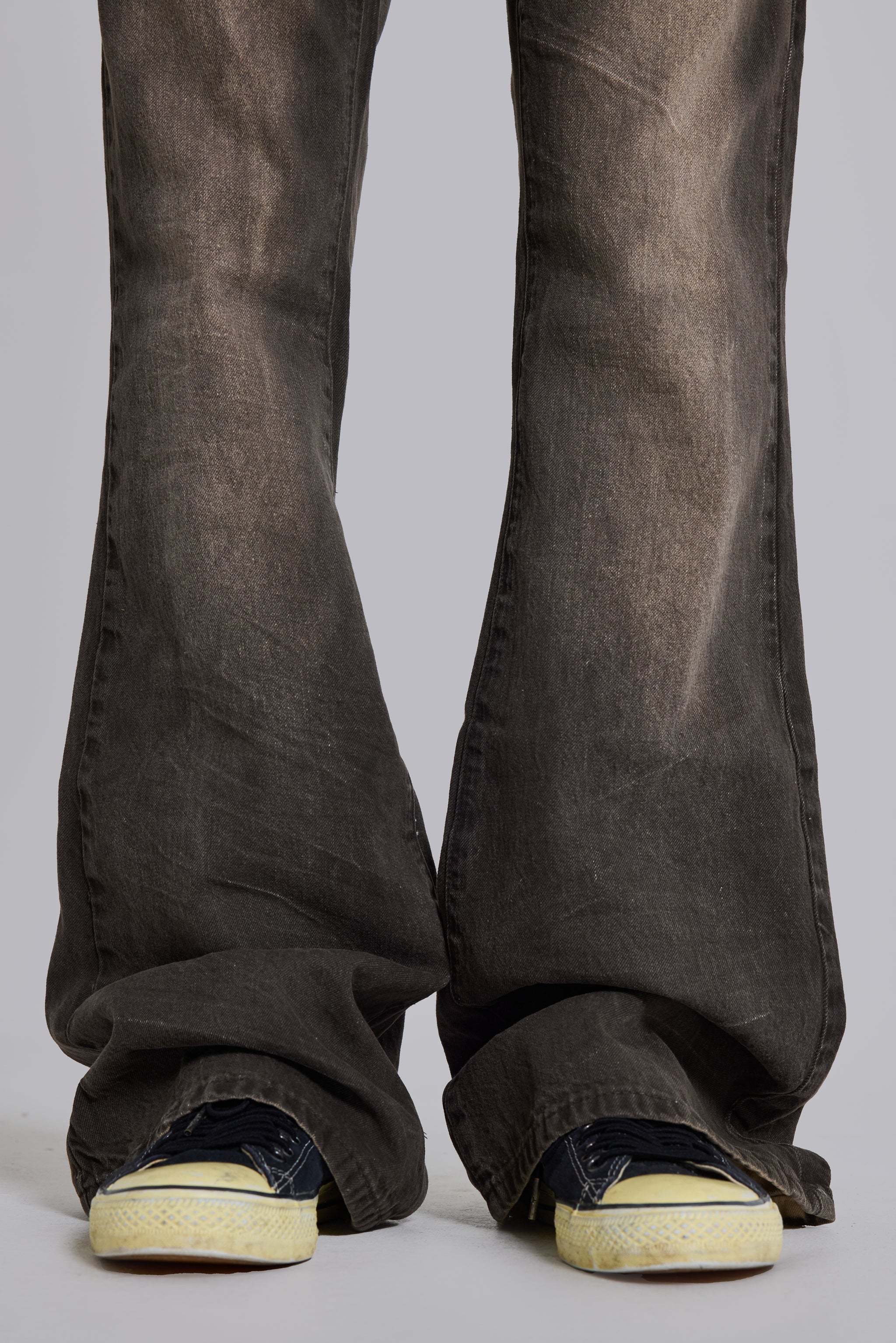 Brown Creased Drift Bootcut Jeans - Image 12