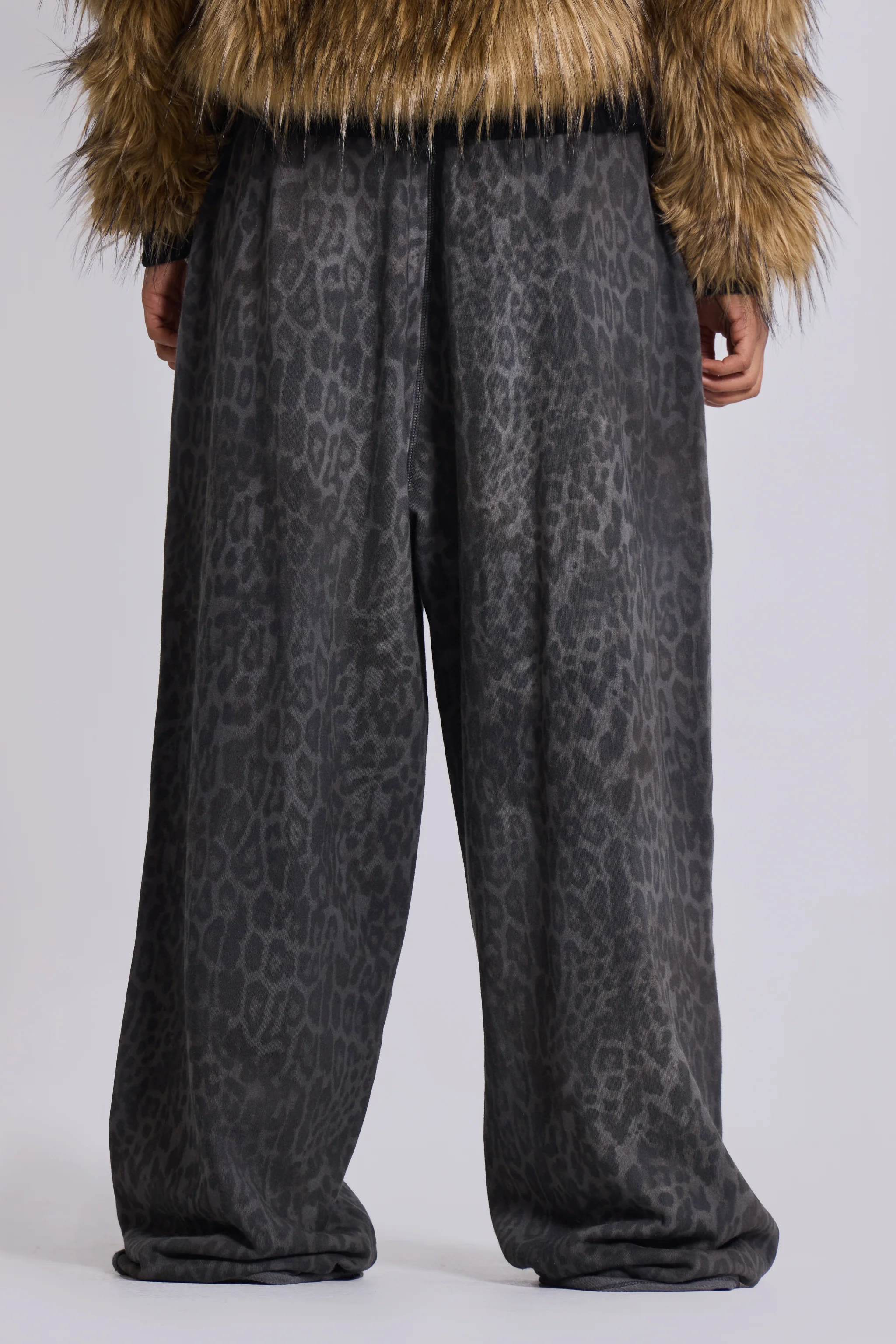 Charcoal Leopard Monster Joggers - Image 3