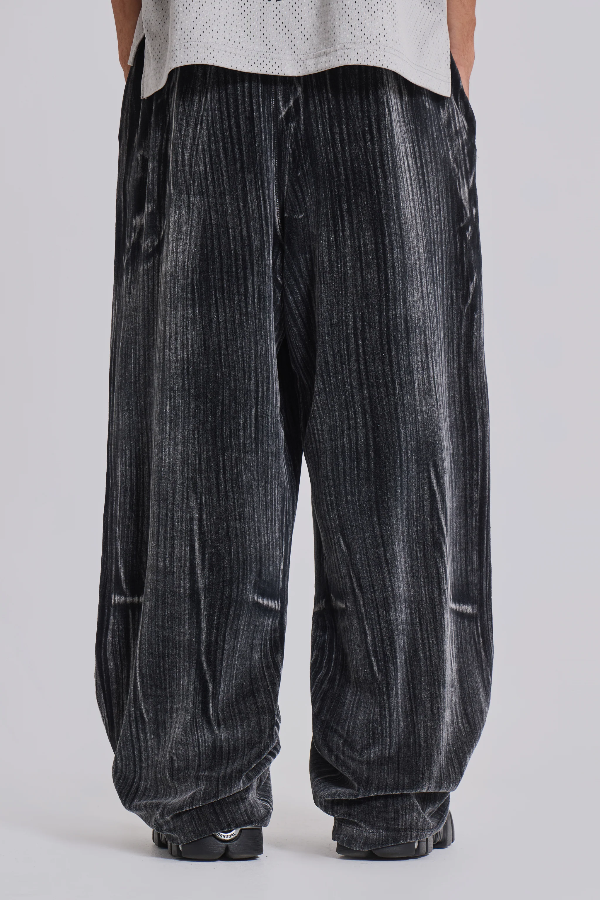 Crease Velour Baggy Monster Joggers - Image 4