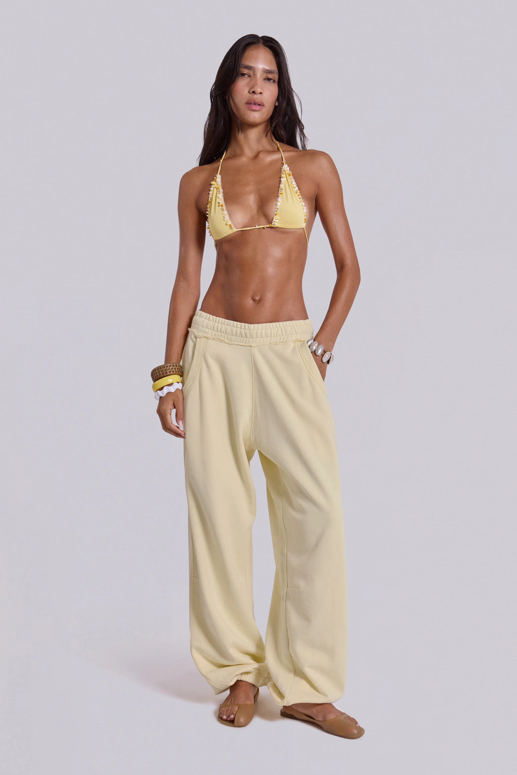 Custard Cuffed Baggy Monster Joggers - Image 2