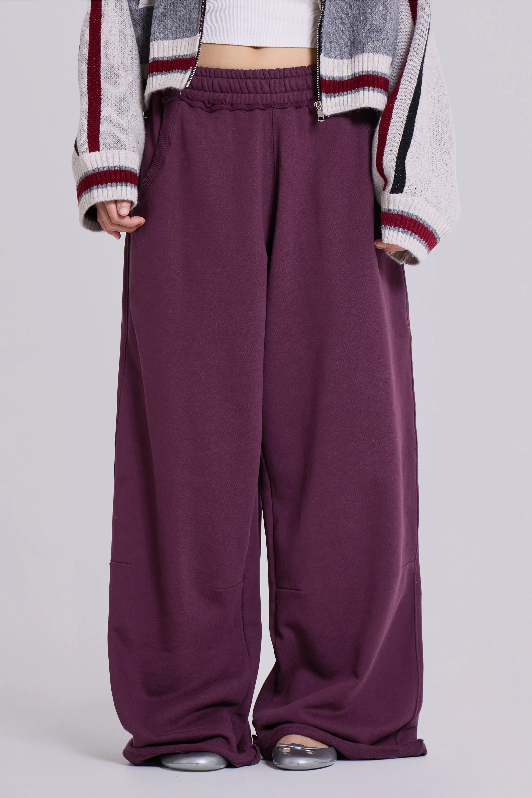 Dark Burgundy Monster Joggers - Image 2