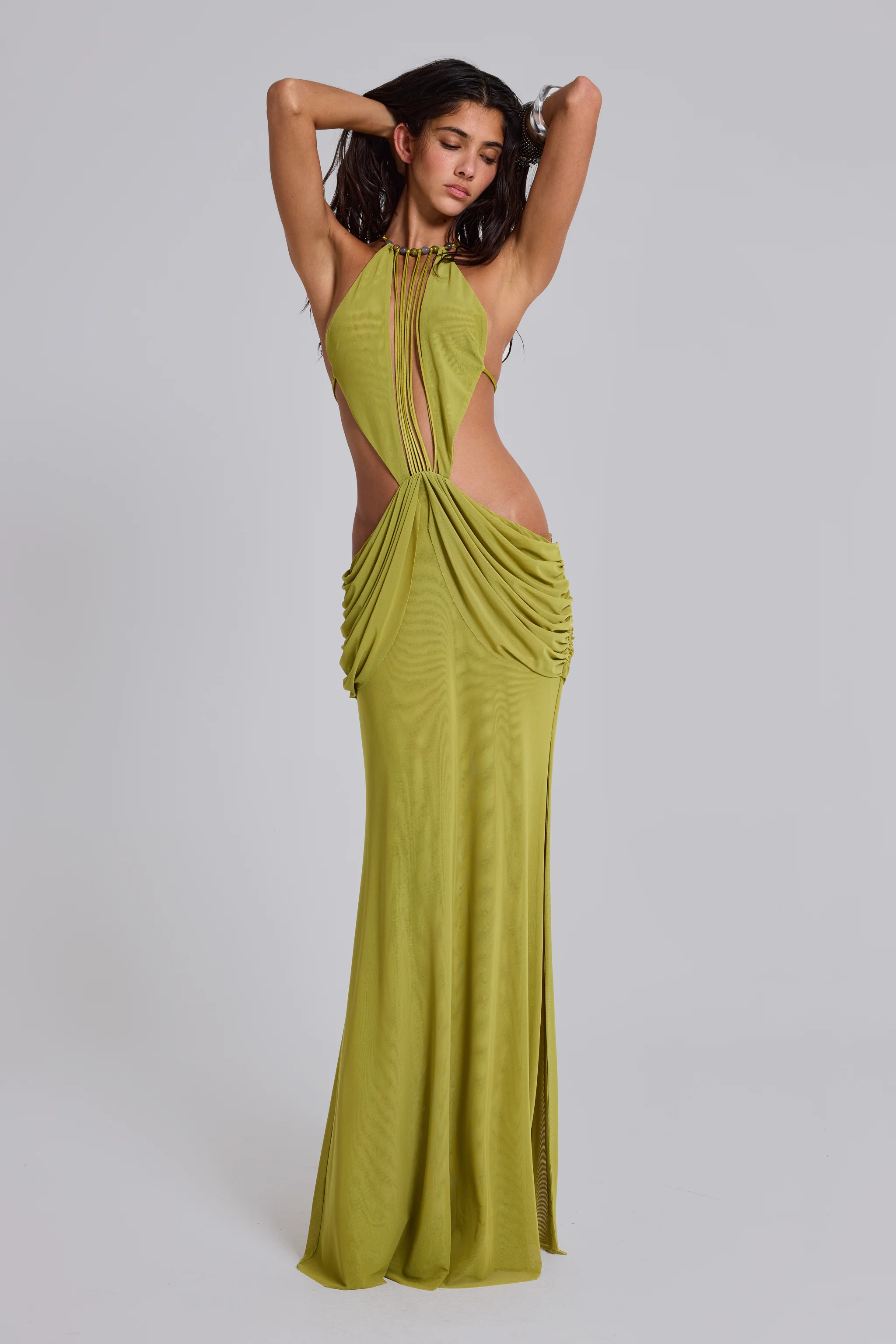 Darlyn Draped Backless Maxi Dress - Image 7
