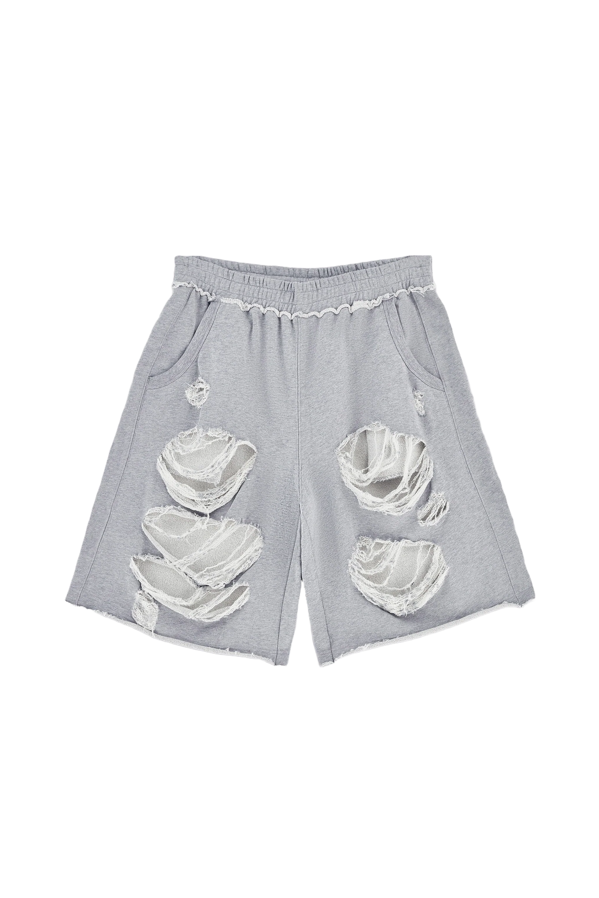 Grey Distressed Monster Shorts - Image 8