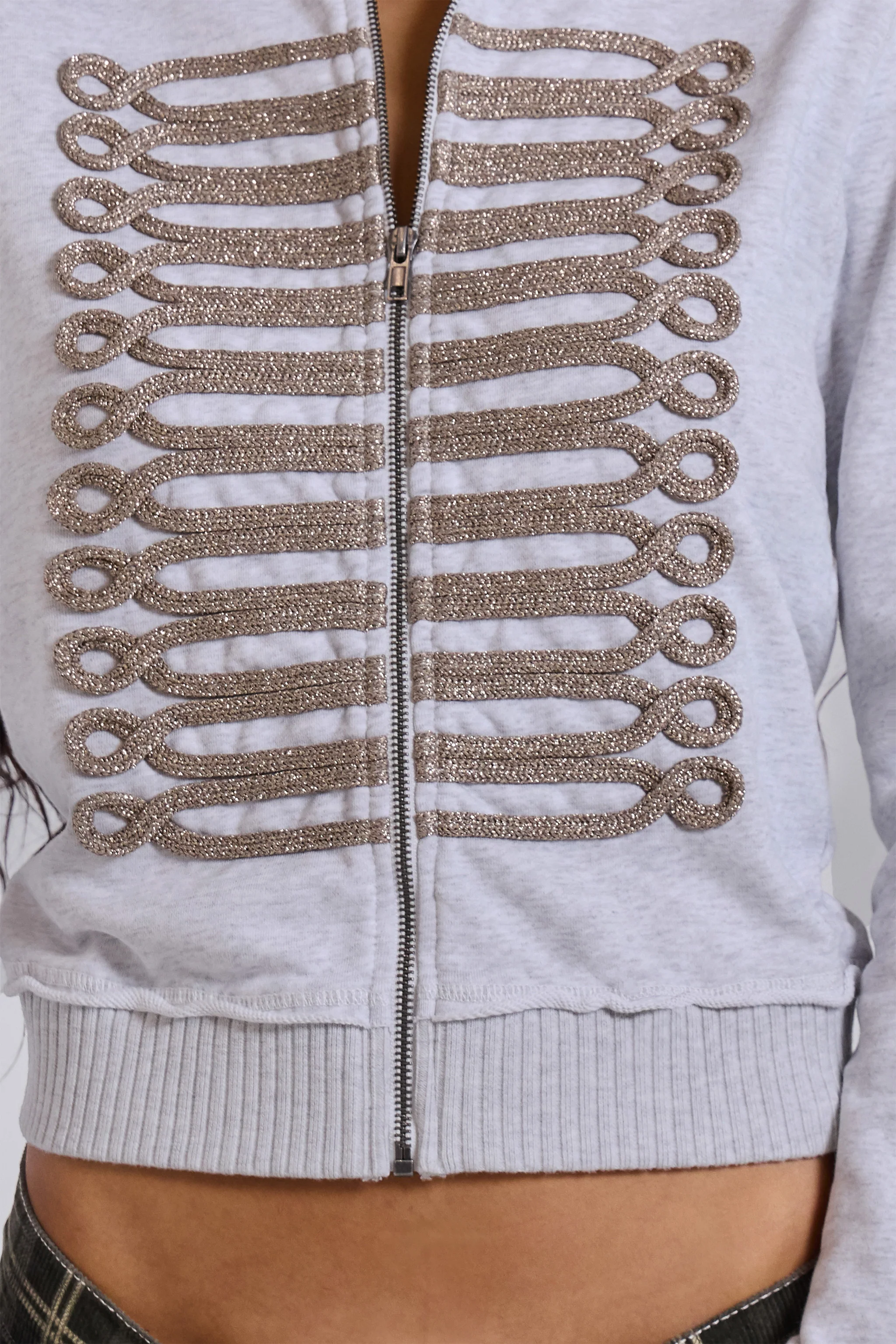 Grey Marl Military Monster Hoodie - Image 9