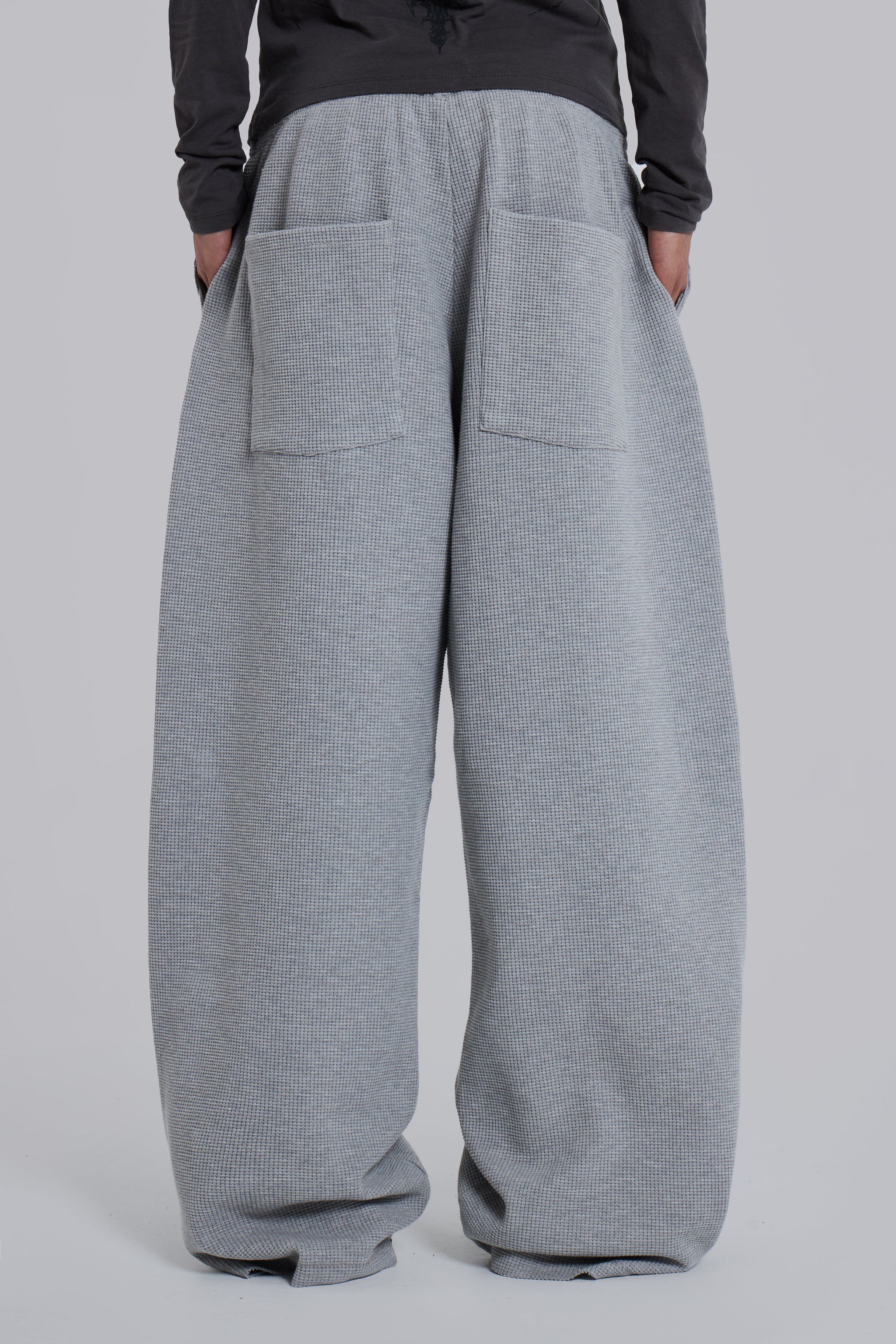 Grey Marl Waffle Monster Joggers - Image 5
