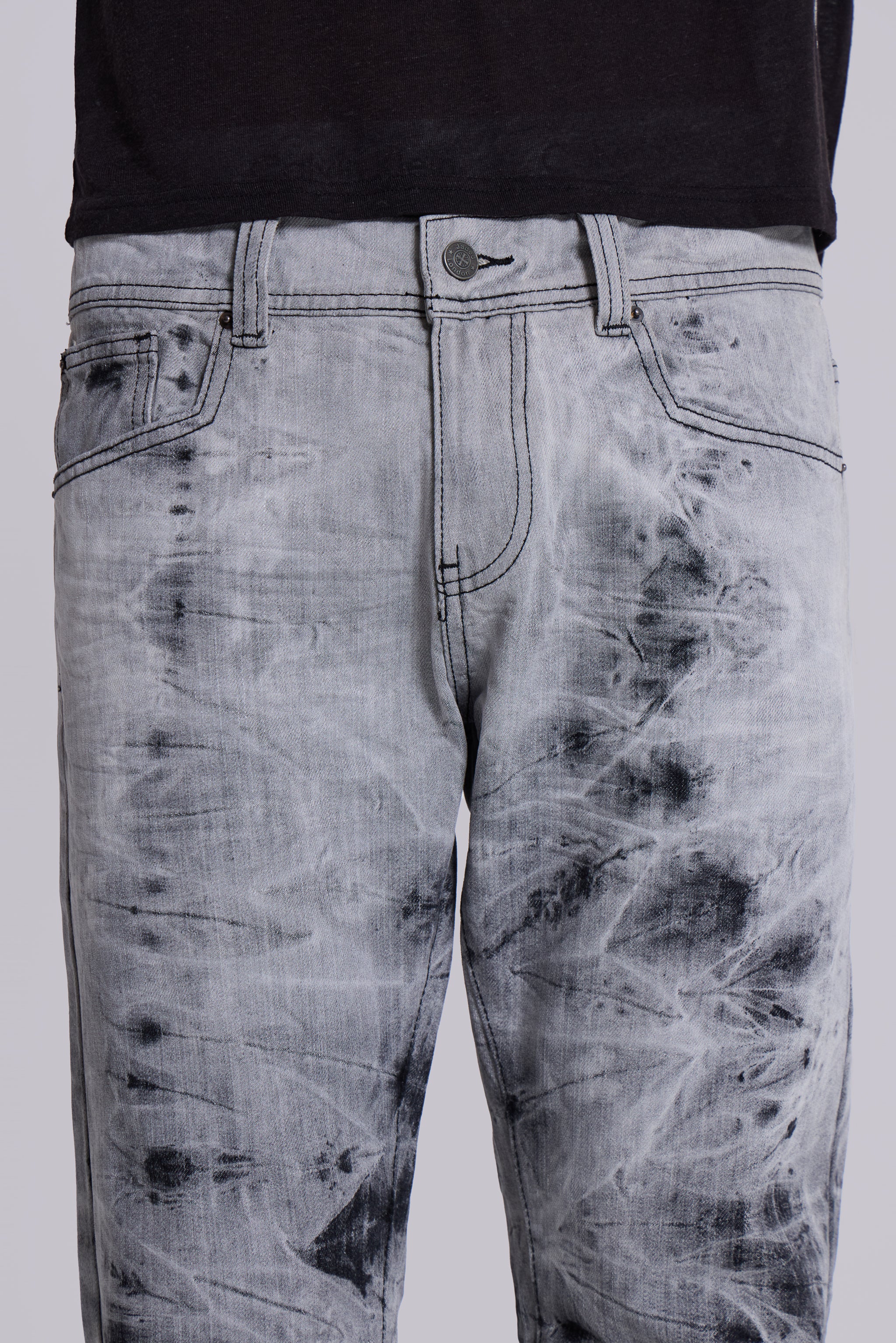 Grey Tie Dye Drift Bootcut Jeans - Image 10