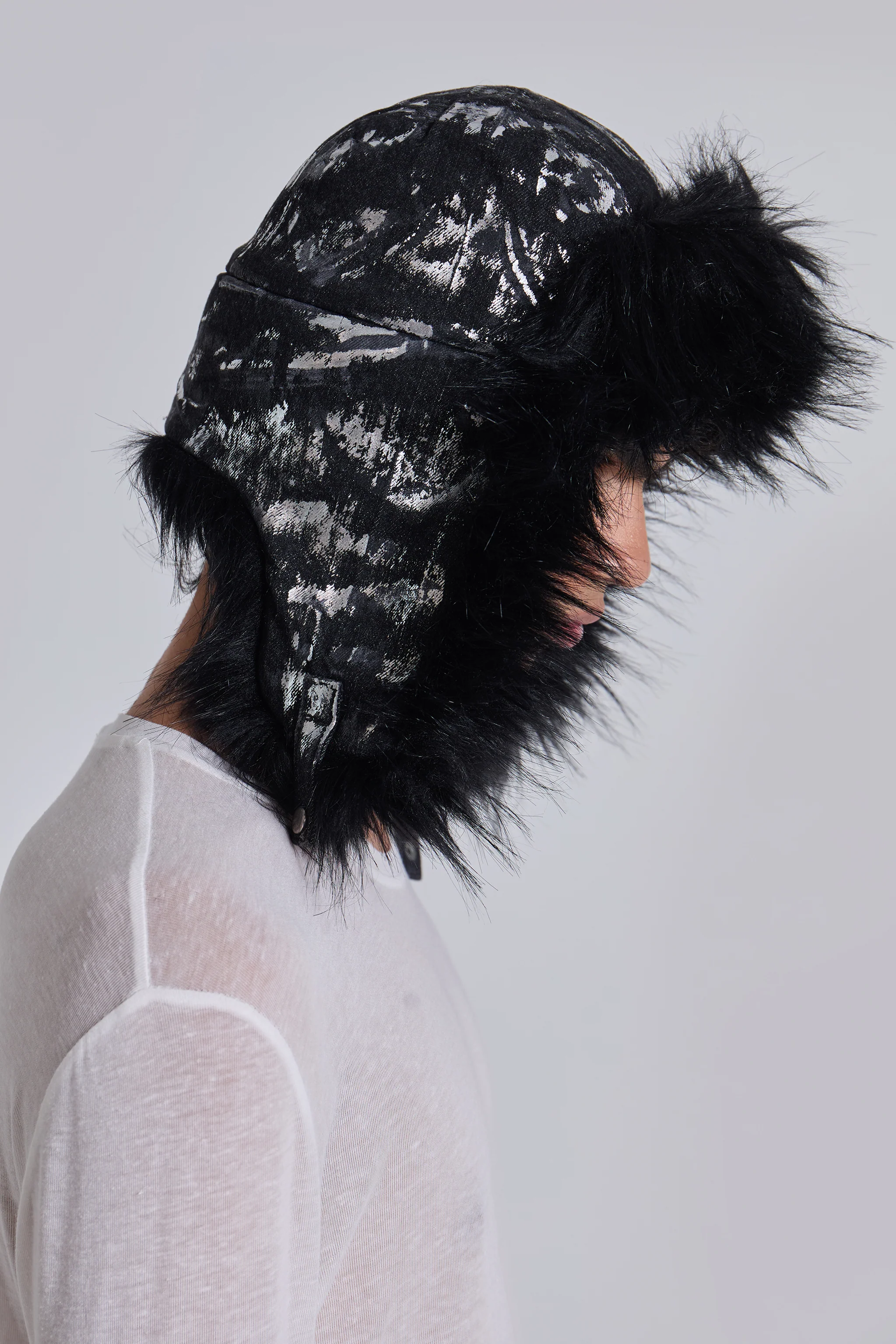 Gunmetal Denim Trapper Hat - Image 4