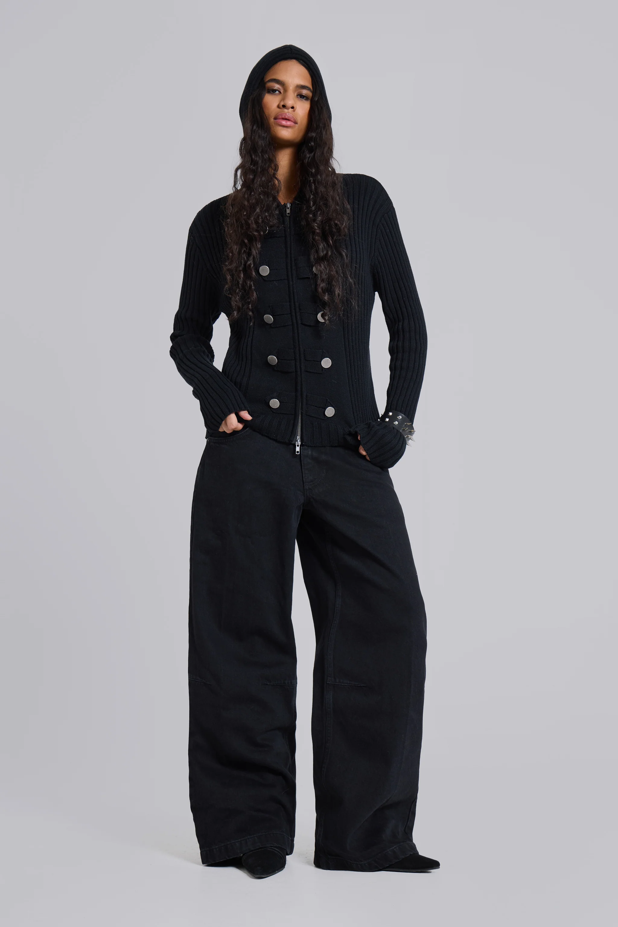 Hooded Military Knit Jumper - Image 6
