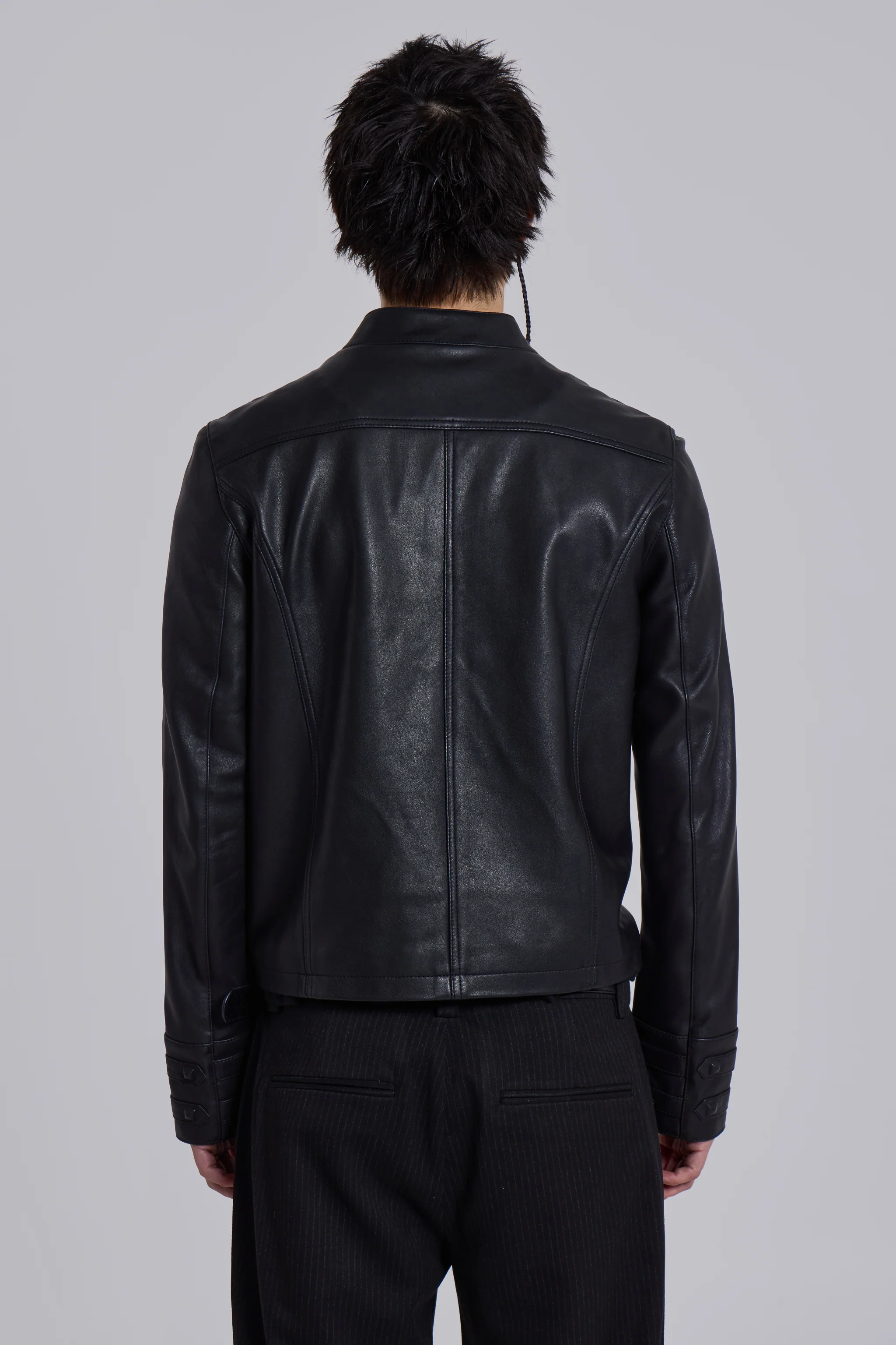 Leather Military Jacket - Image 5
