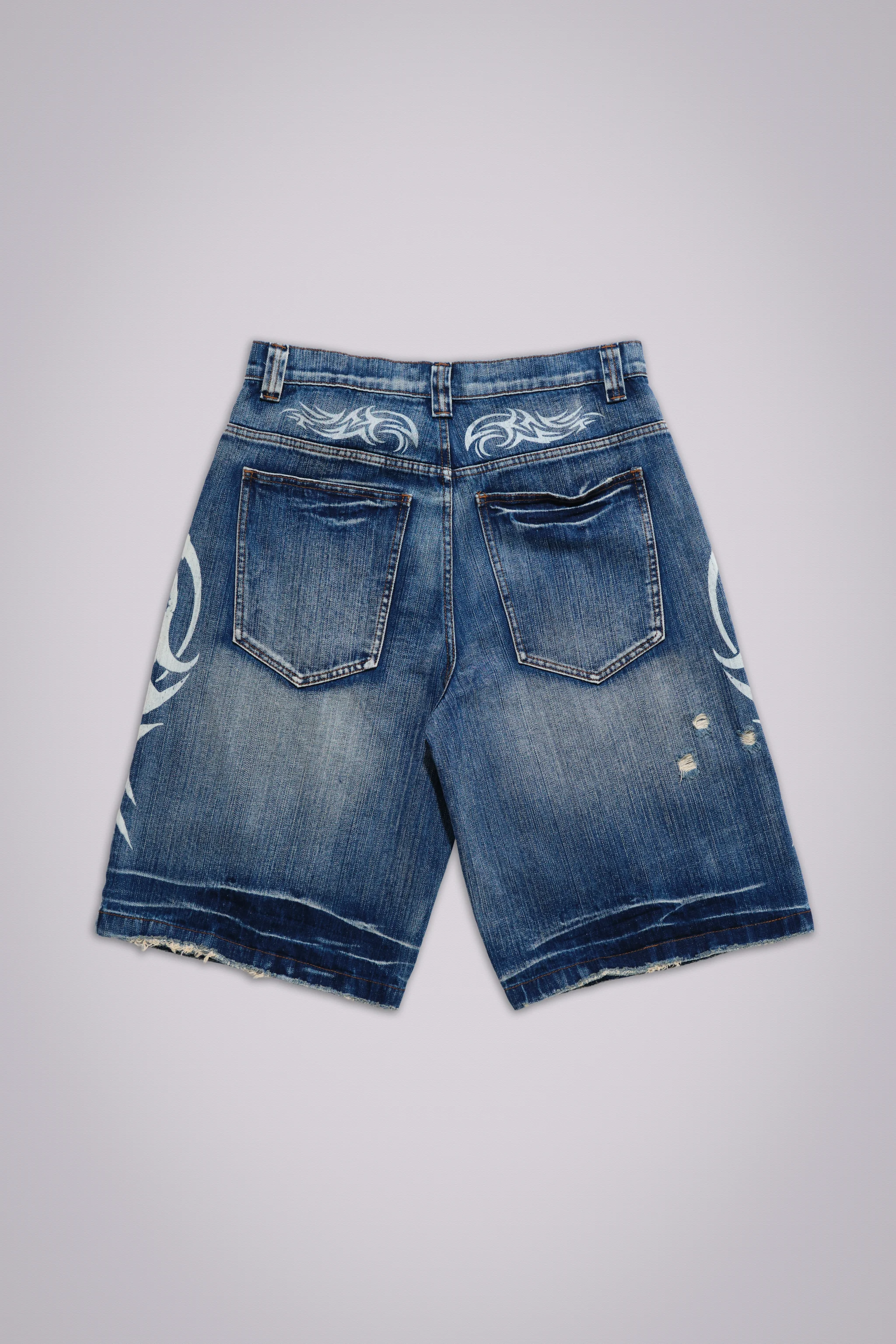 Light Wash Blade Colossus Jorts - Image 8