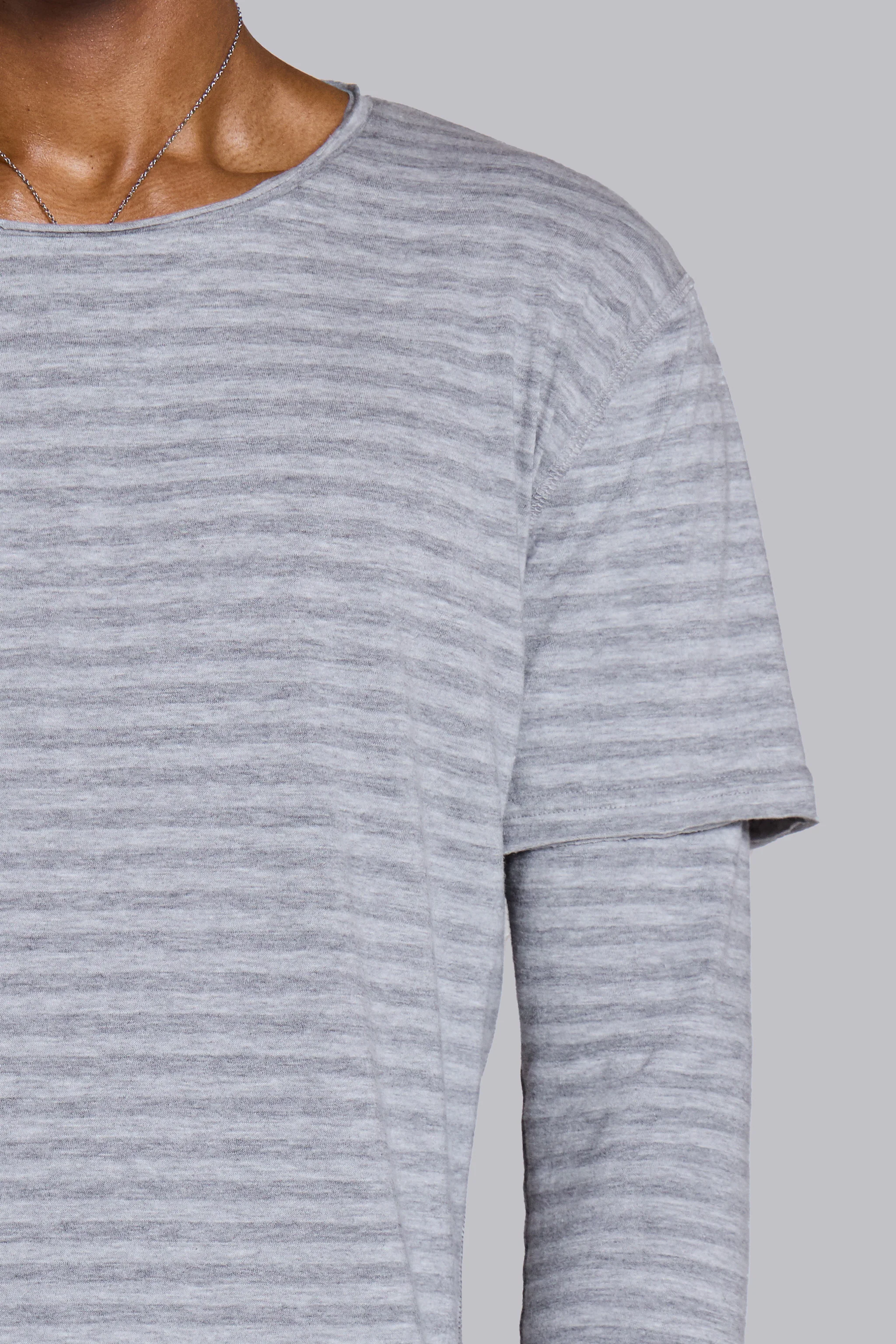 Line Double Layer Long Sleeve Top - Image 6
