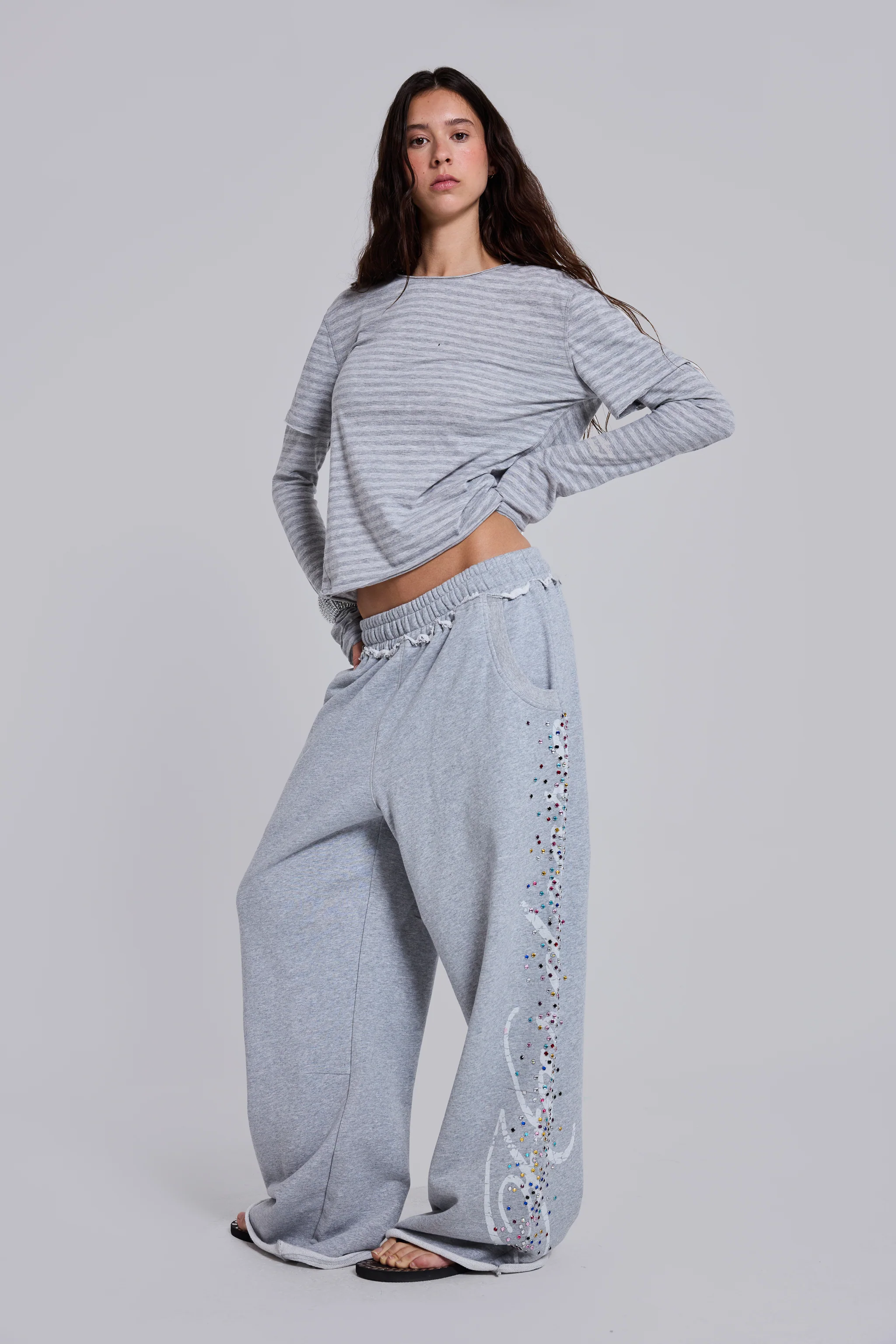Line Double Layer Long Sleeve Top - Image 5
