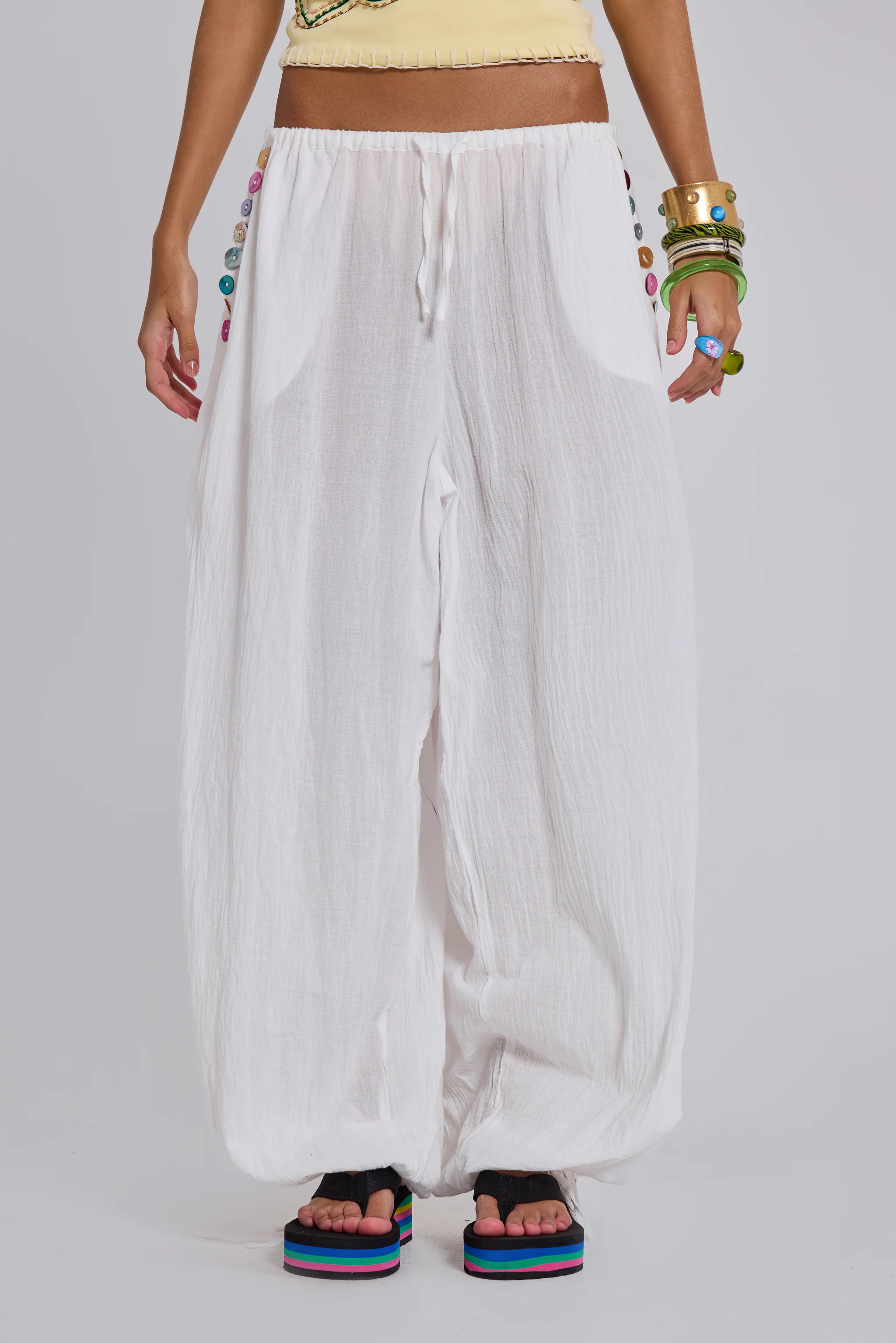 Livara Button Balloon Trousers - Image 3