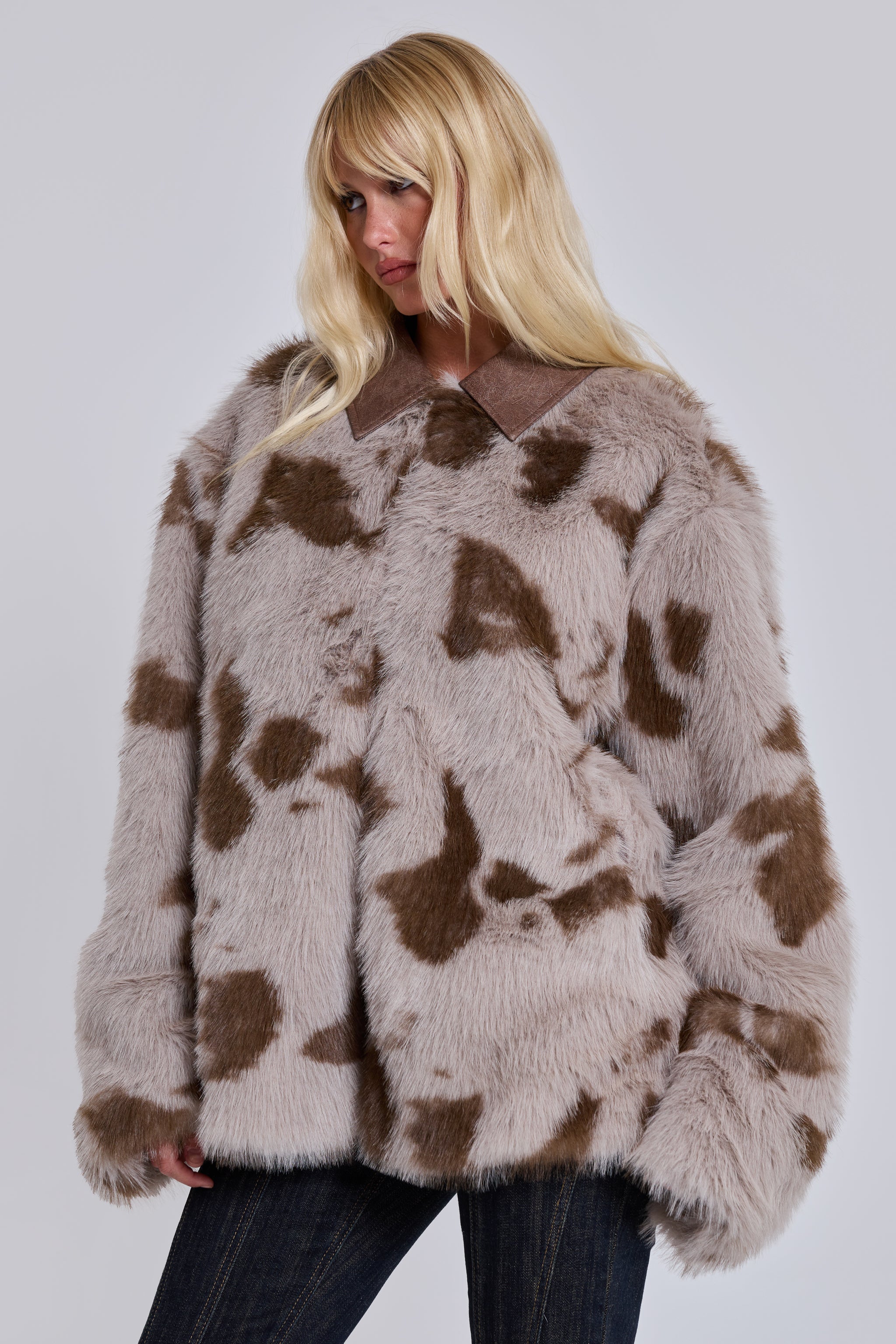 Lorax Cow Faux Fur Jacket - Image 5