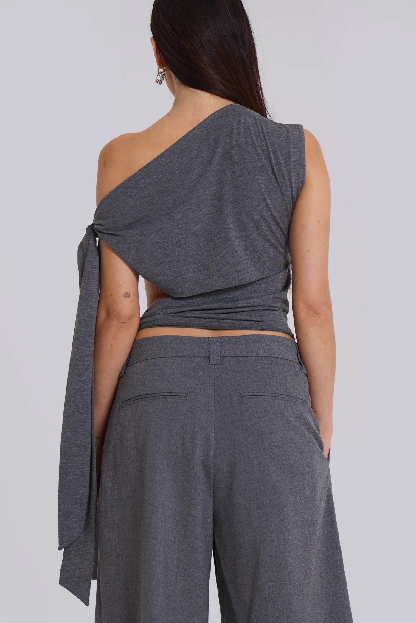 Mena Asymmetric Top in Grey - Image 10