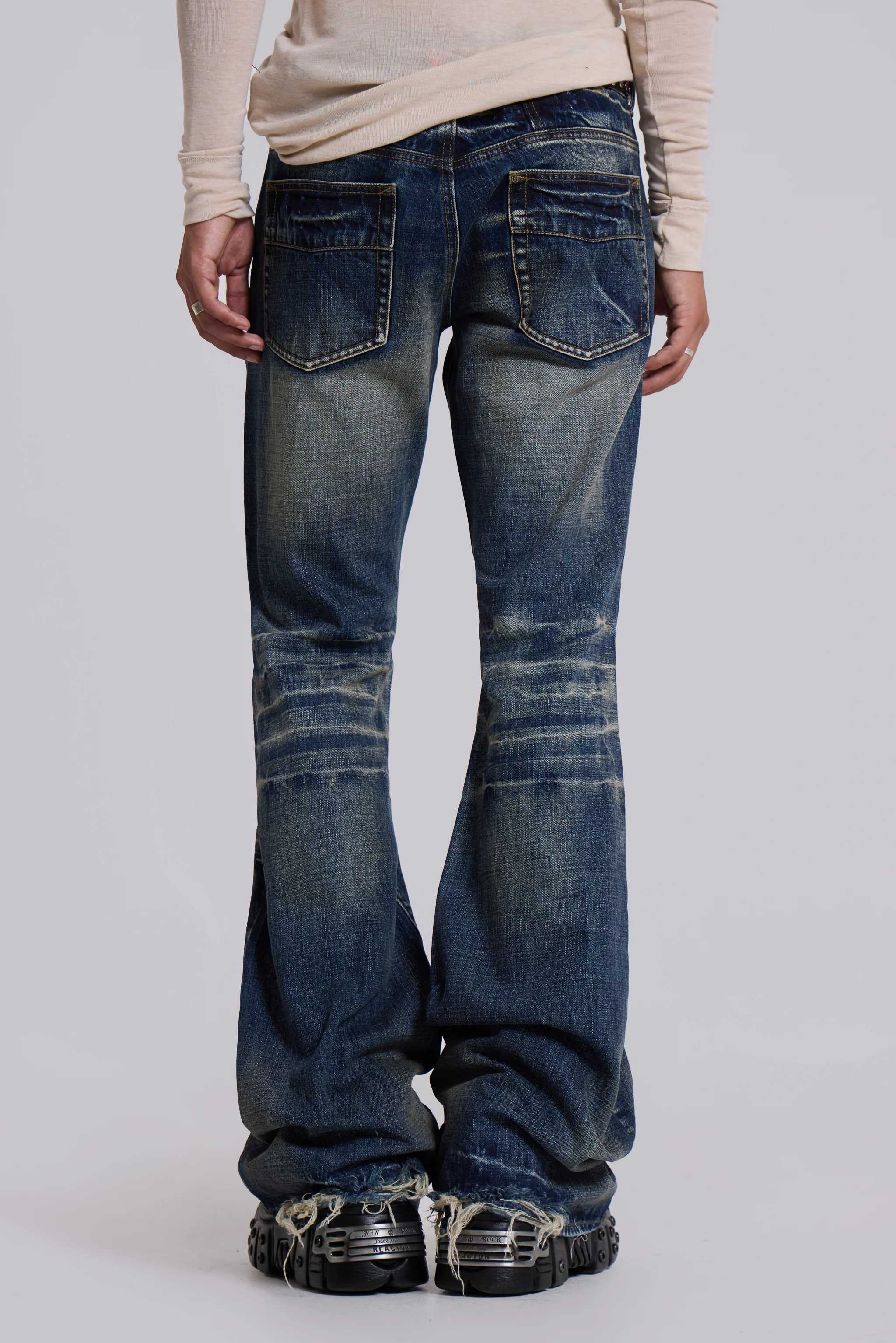 Mid Blue Drift Bootcut Jeans - Image 4