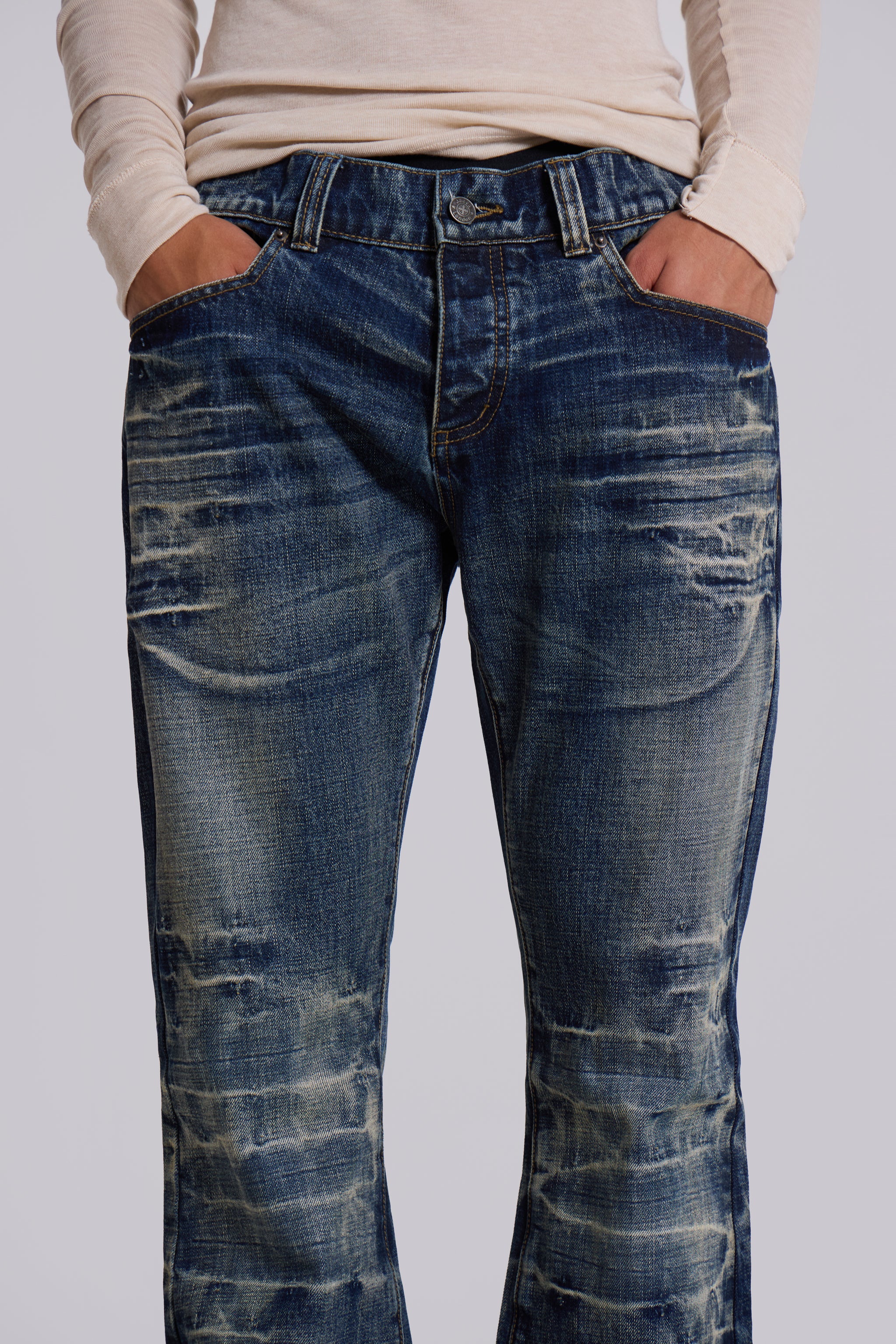 Mid Blue Drift Bootcut Jeans - Image 5