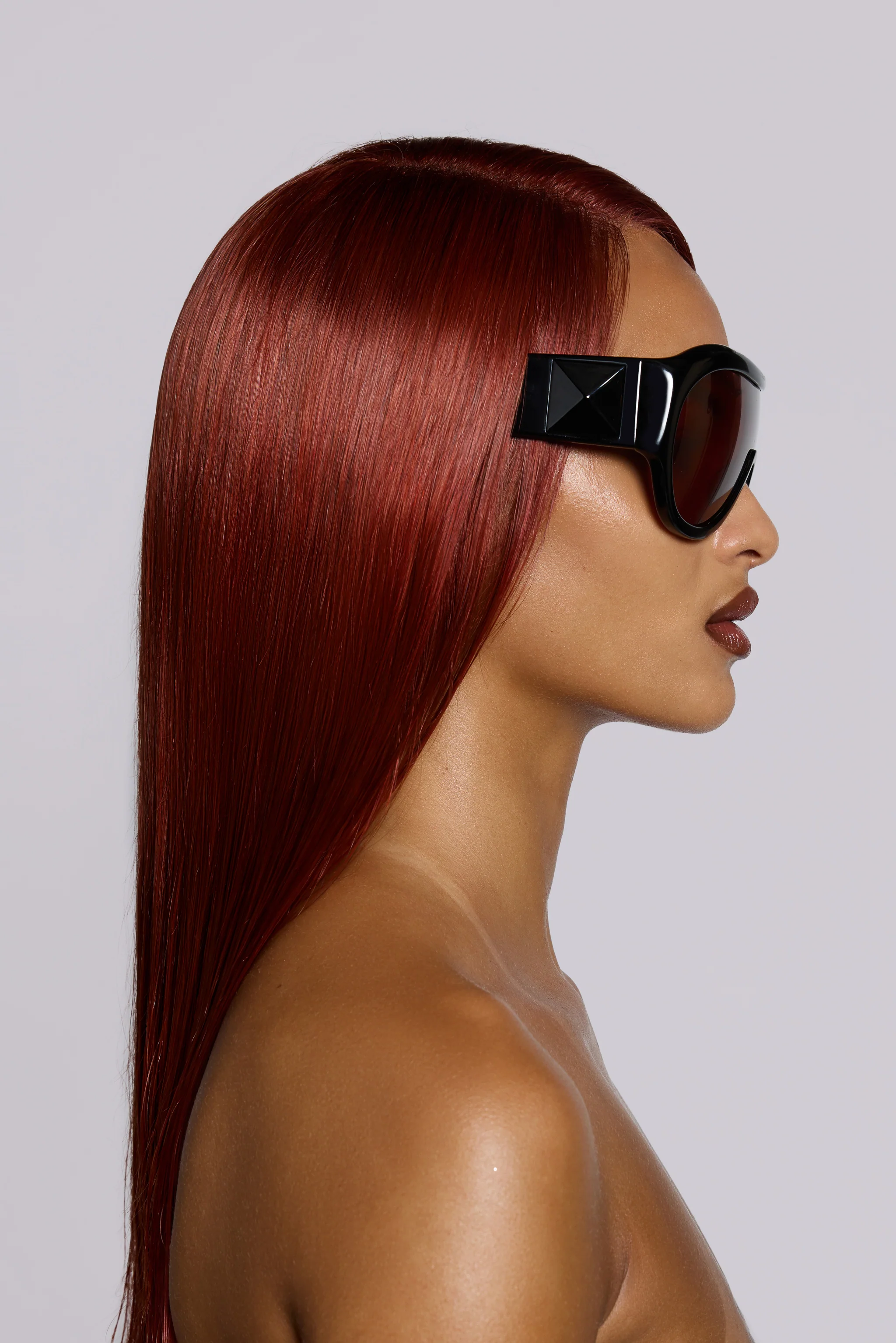 Noctra XL Stud Sunglasses in Damson - Image 8