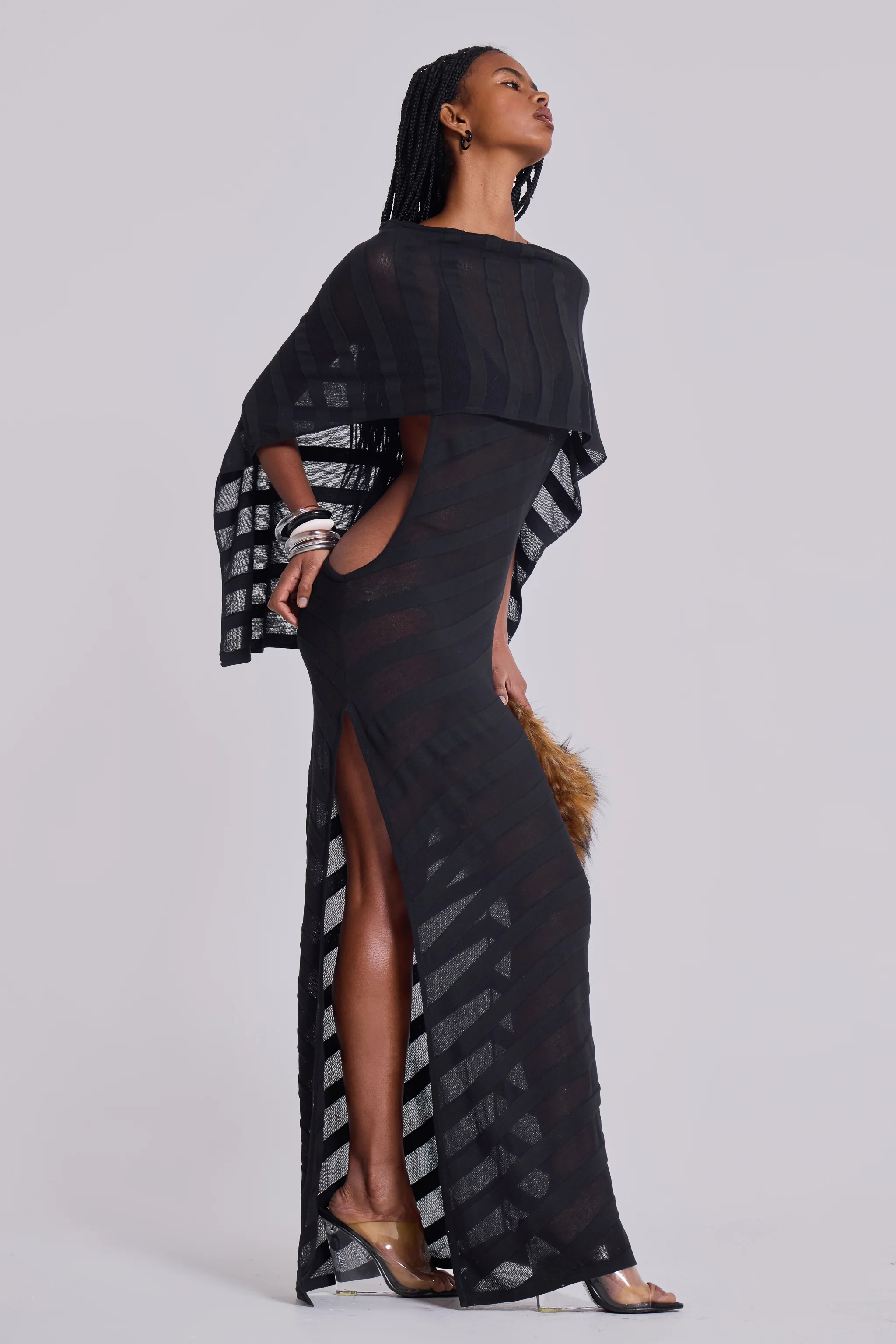 Noir Knit Maxi Dress in Black - Image 11