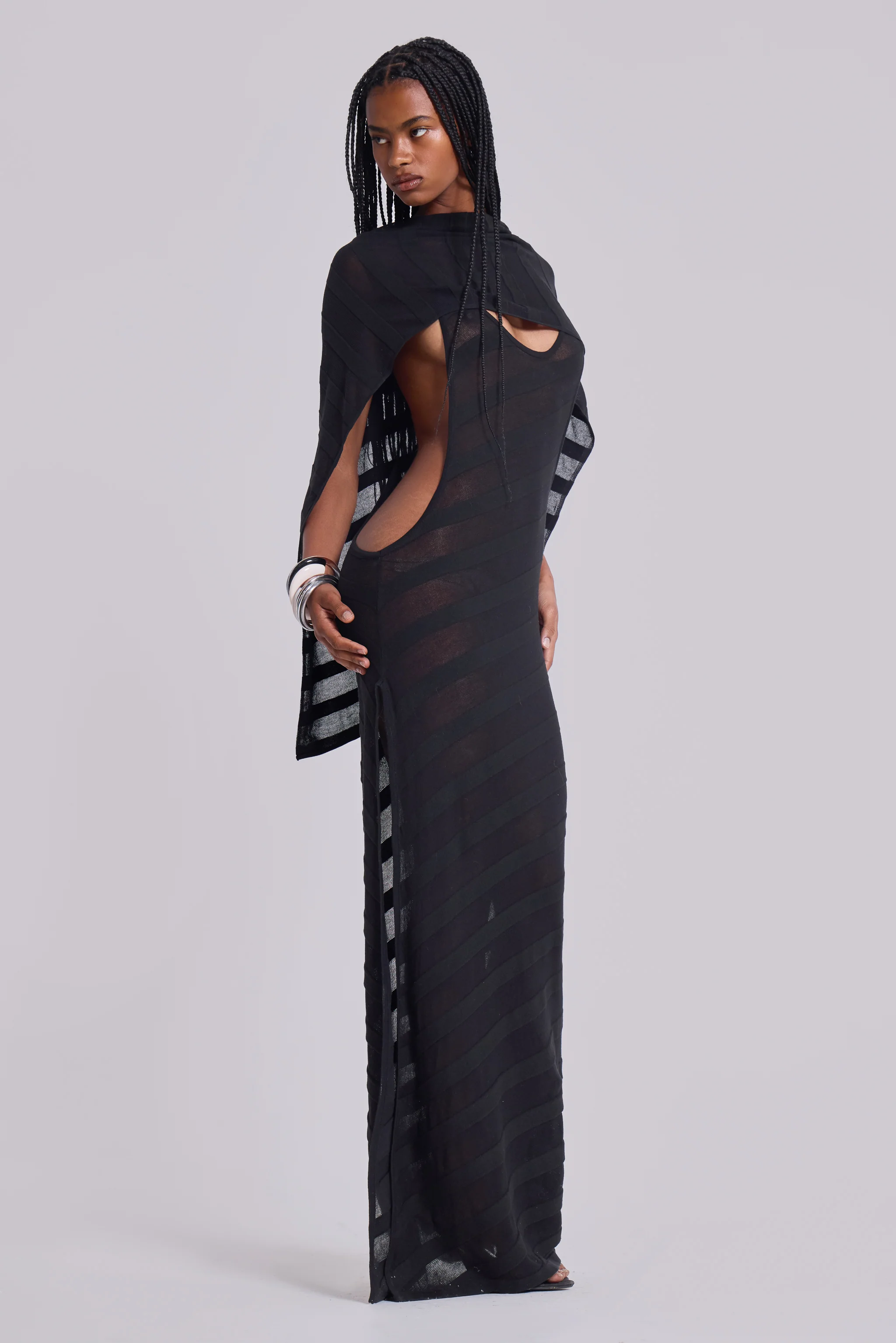 Noir Knit Maxi Dress in Black - Image 8