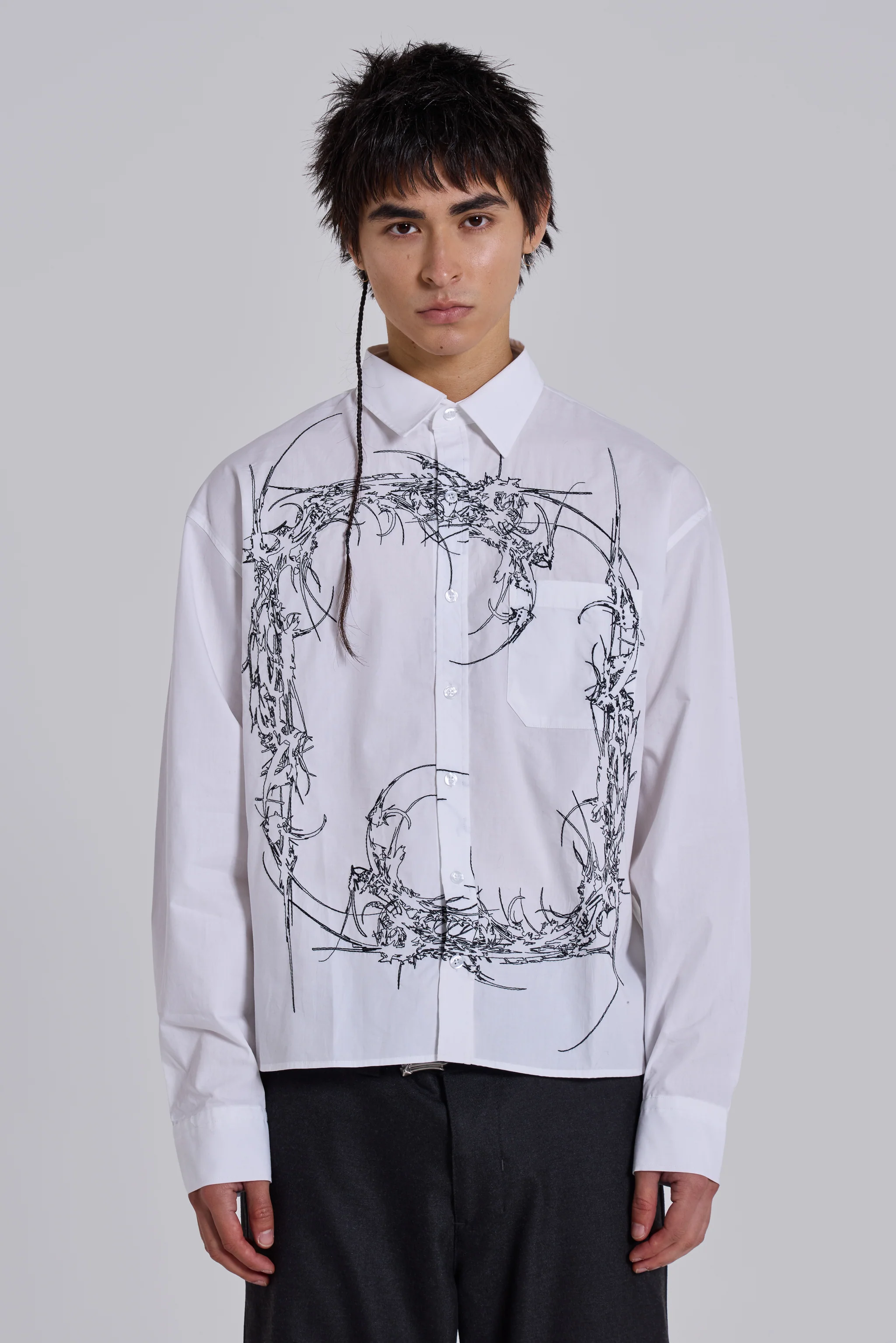 Opaque Button-Up Shirt