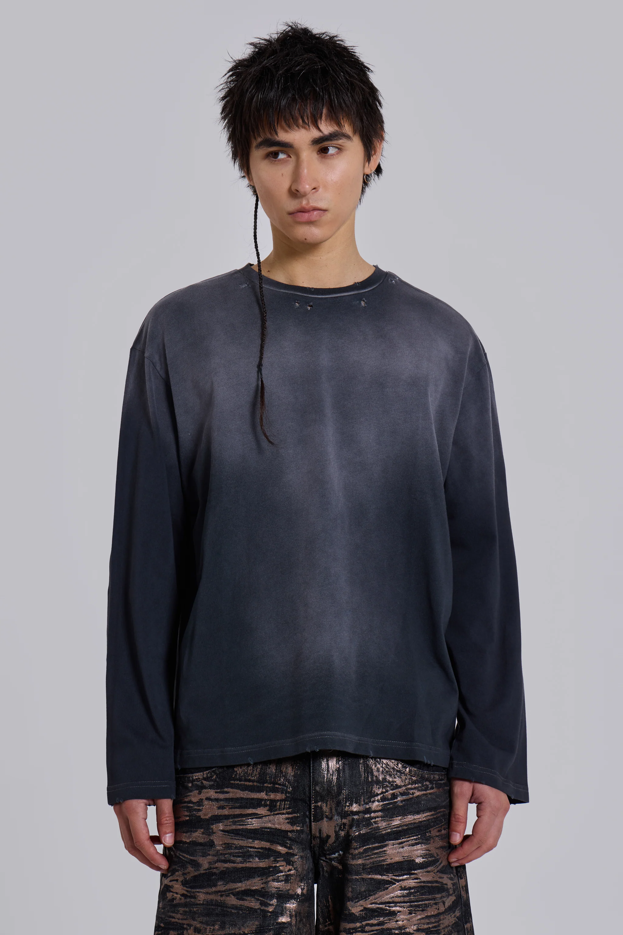 Opaque Navy LS Top - Image 3