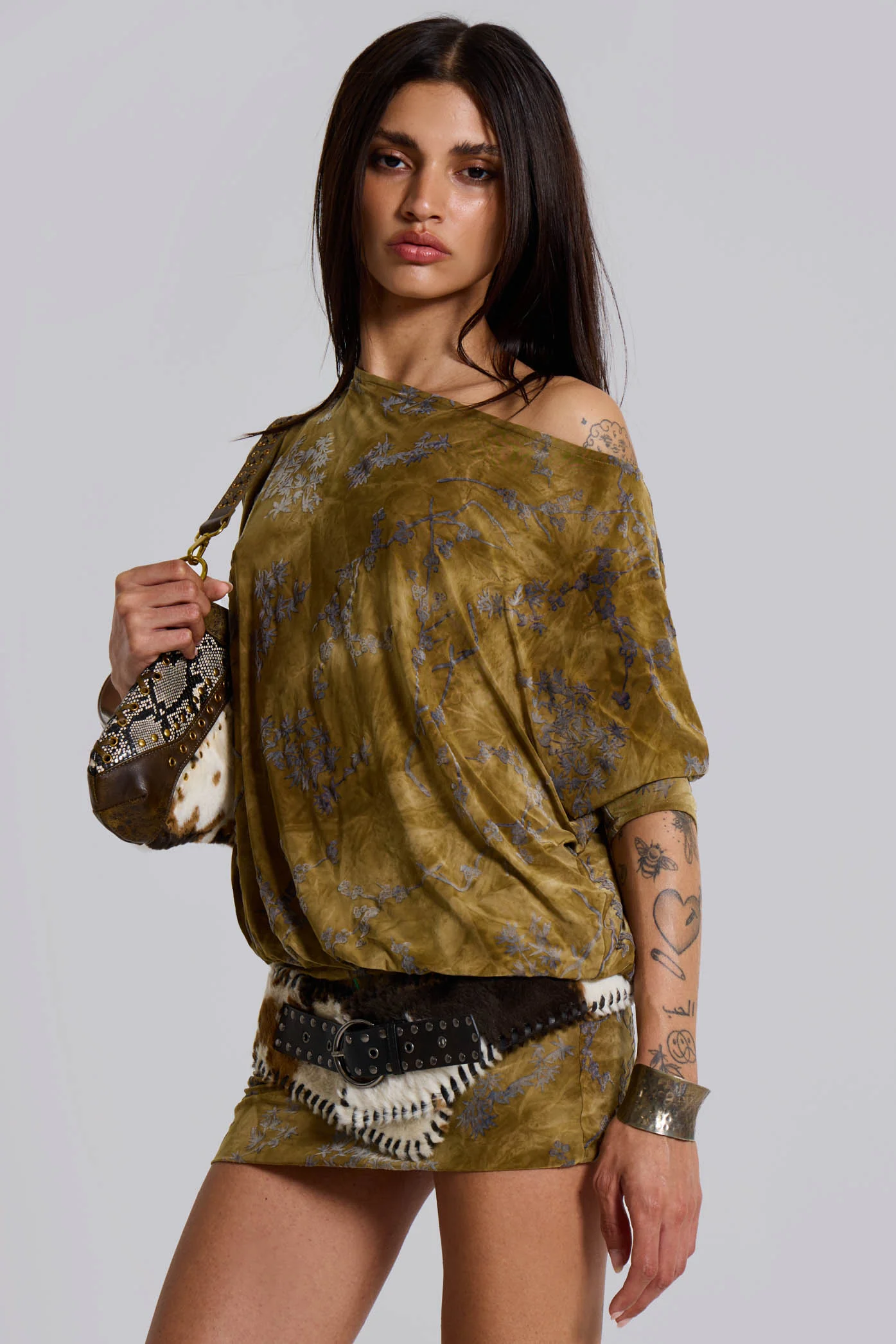 Ophidian Devore Backless Mini Dress - Image 5