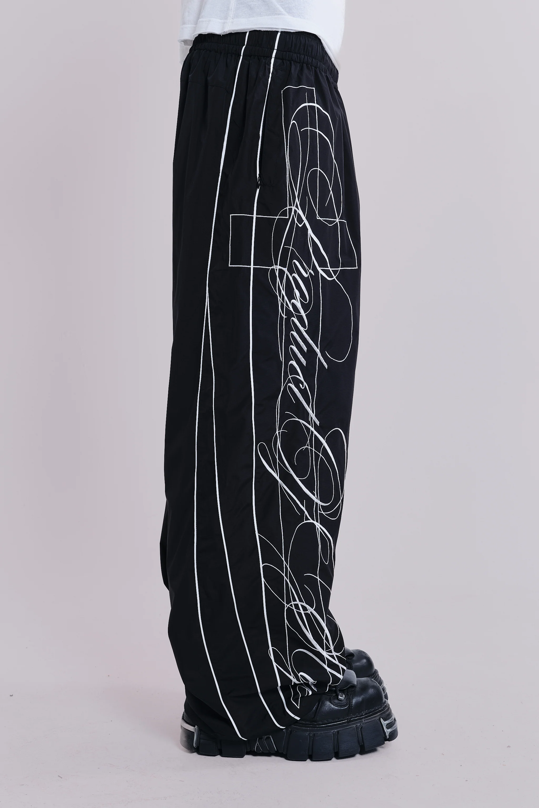 P.O.A. Black Vapor Tracksuit Bottoms - Image 5