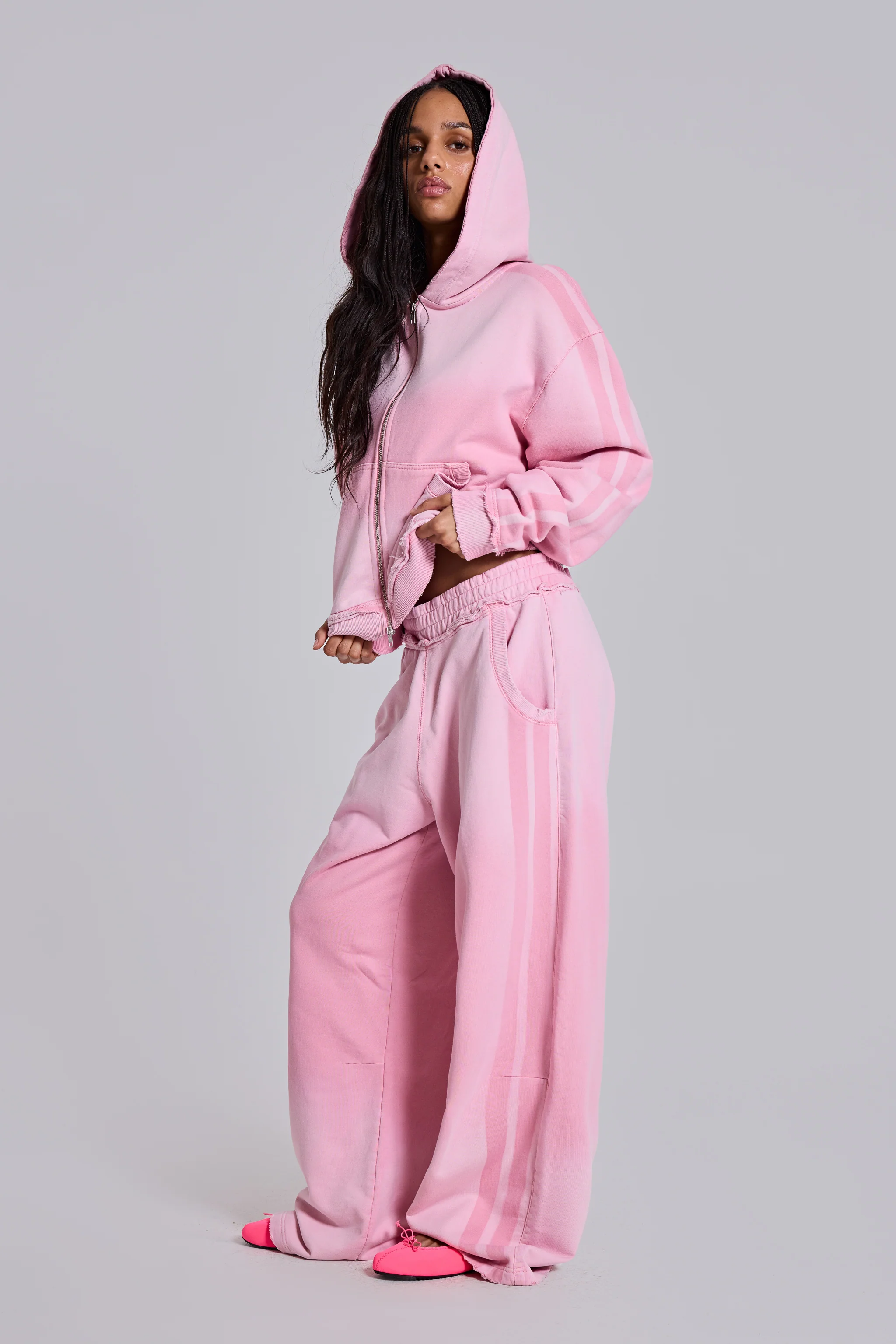 Pink Sporty Baggy Monster Joggers