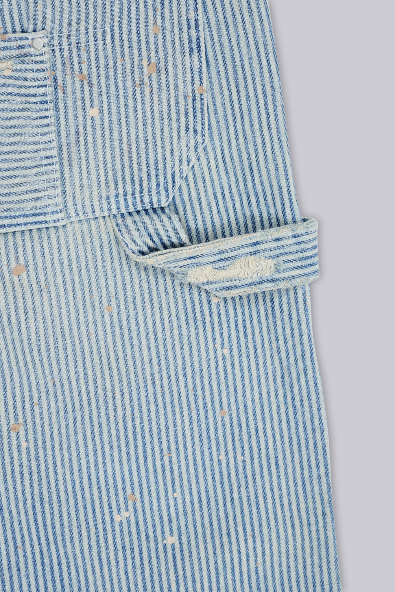 Pinstripe Double Knee Carpenter Jeans - Image 10