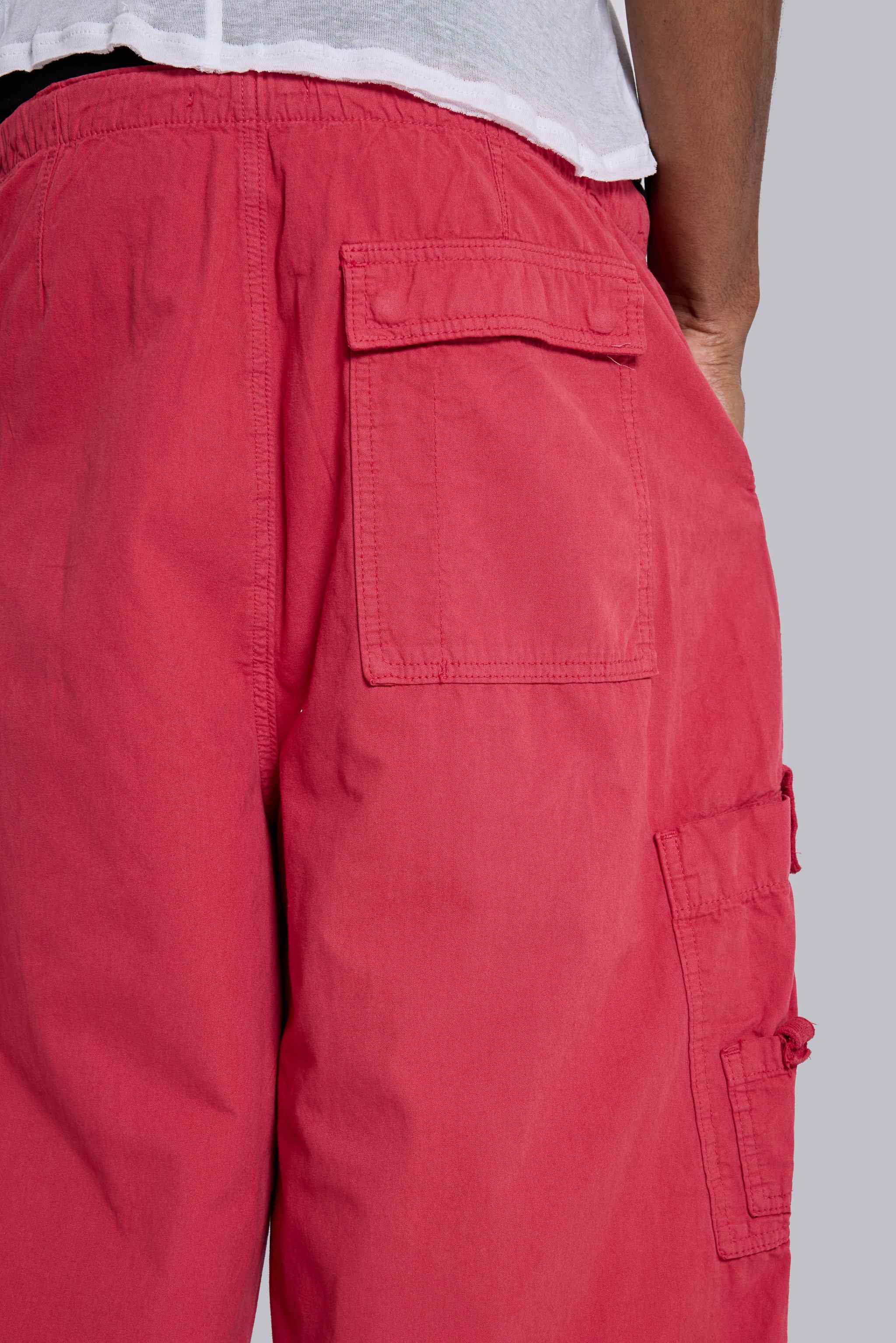 Red Parachute Cargo Pants - Image 6