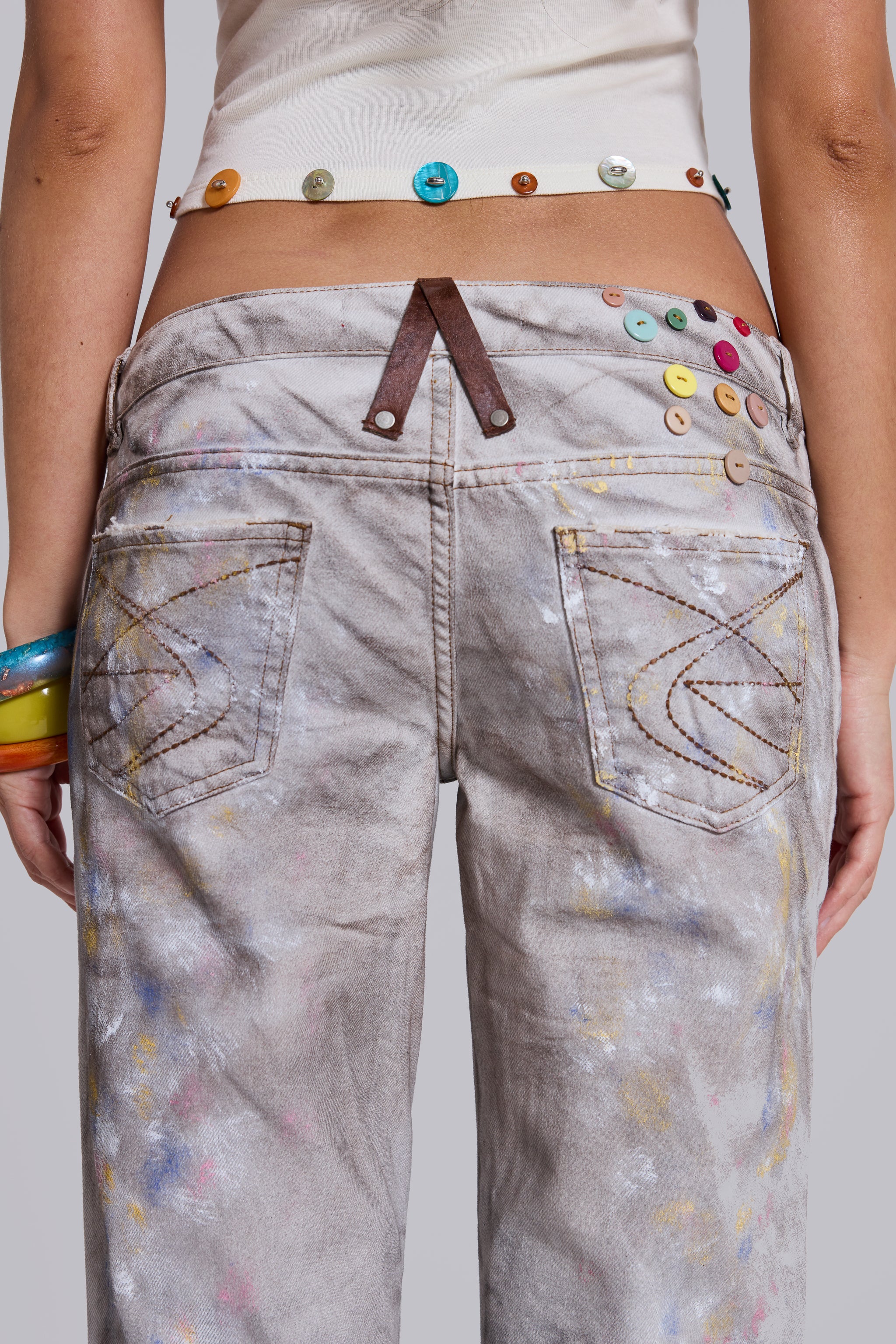 Rider Low Rise Straight Leg Jeans in Painter - Image 7