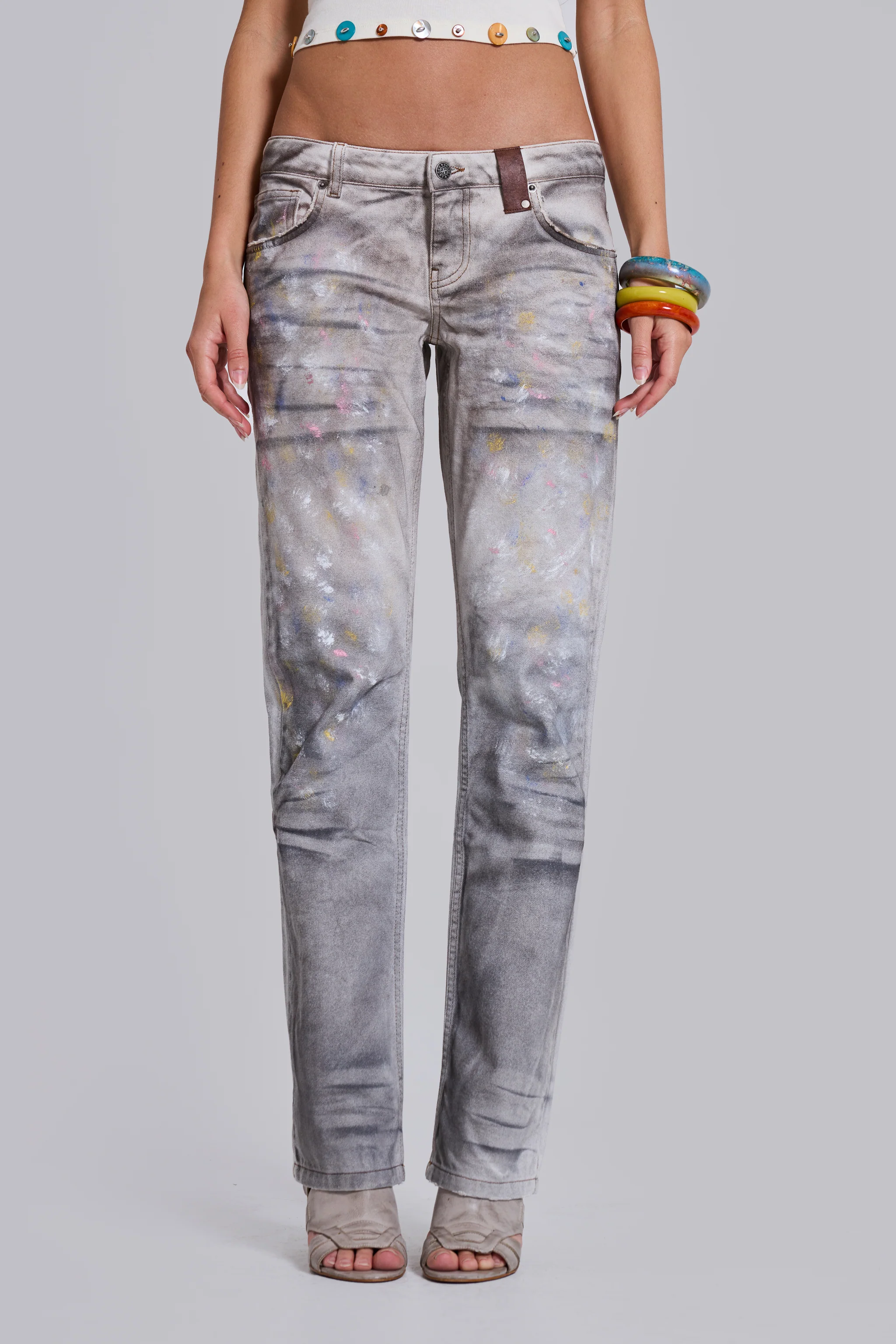 Rider Low Rise Straight Leg Jeans in Painter - Image 8