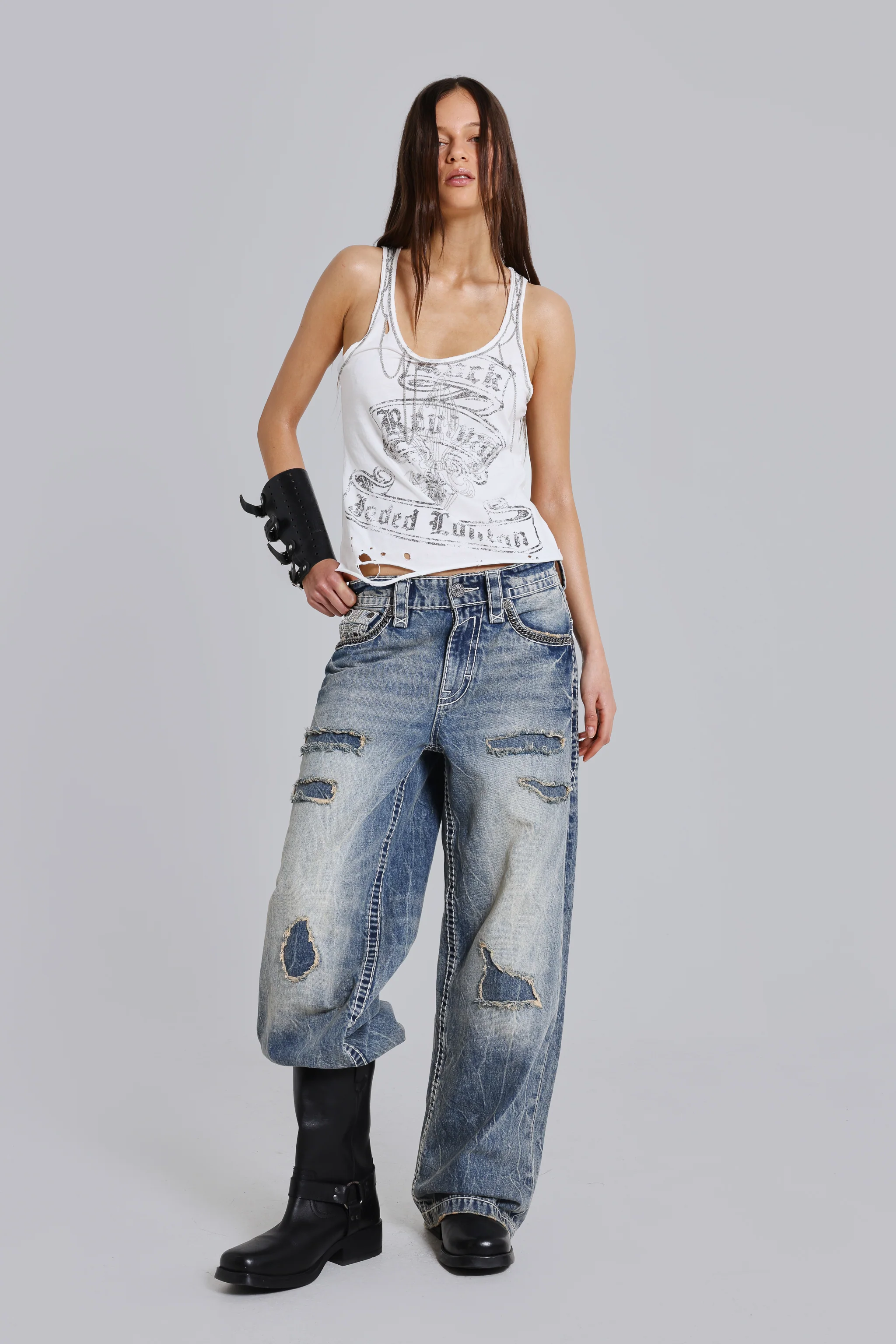 Rock Revival Chain Embroidered Vest Top - Image 2