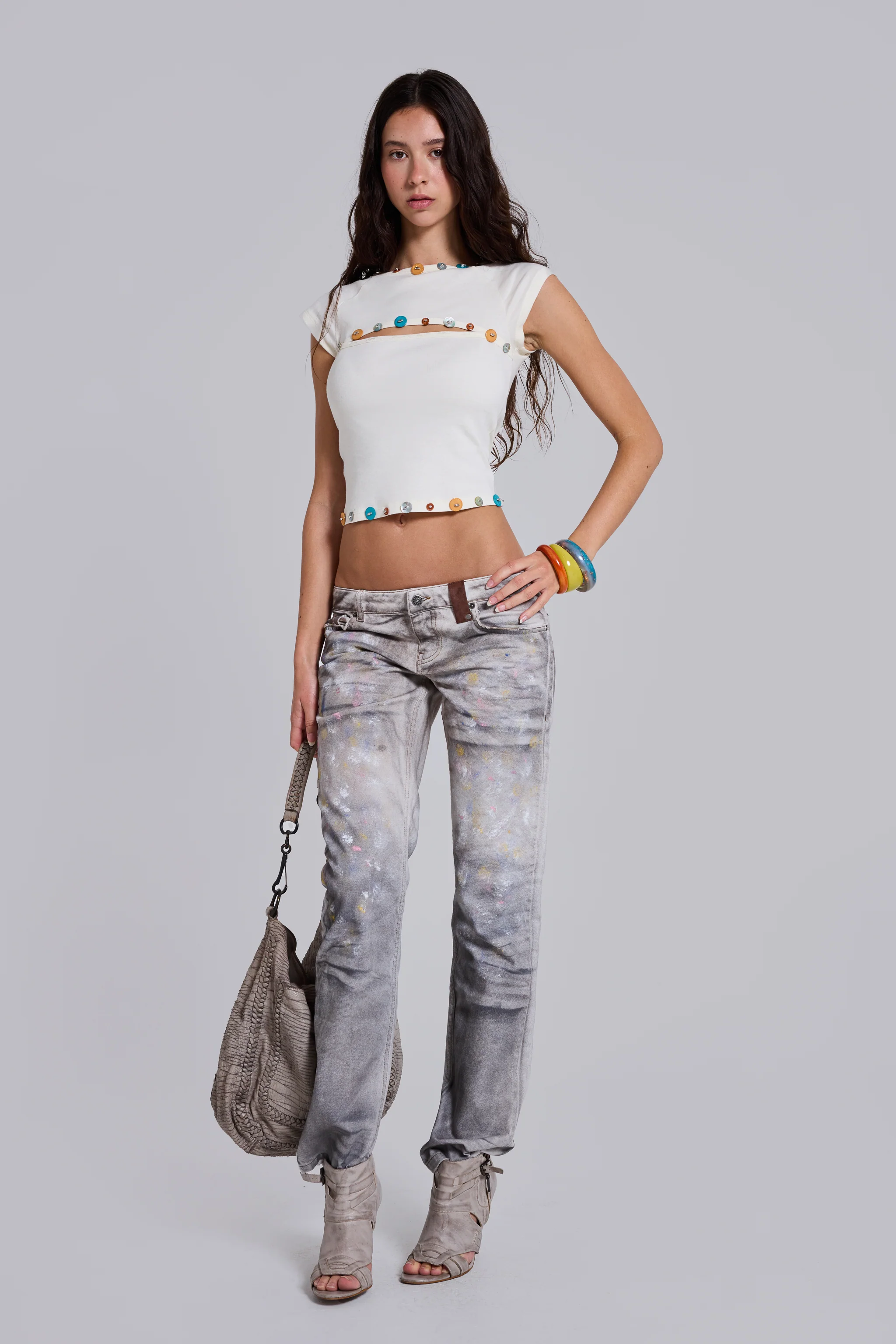 Solira Button Cut Out Top - Image 6